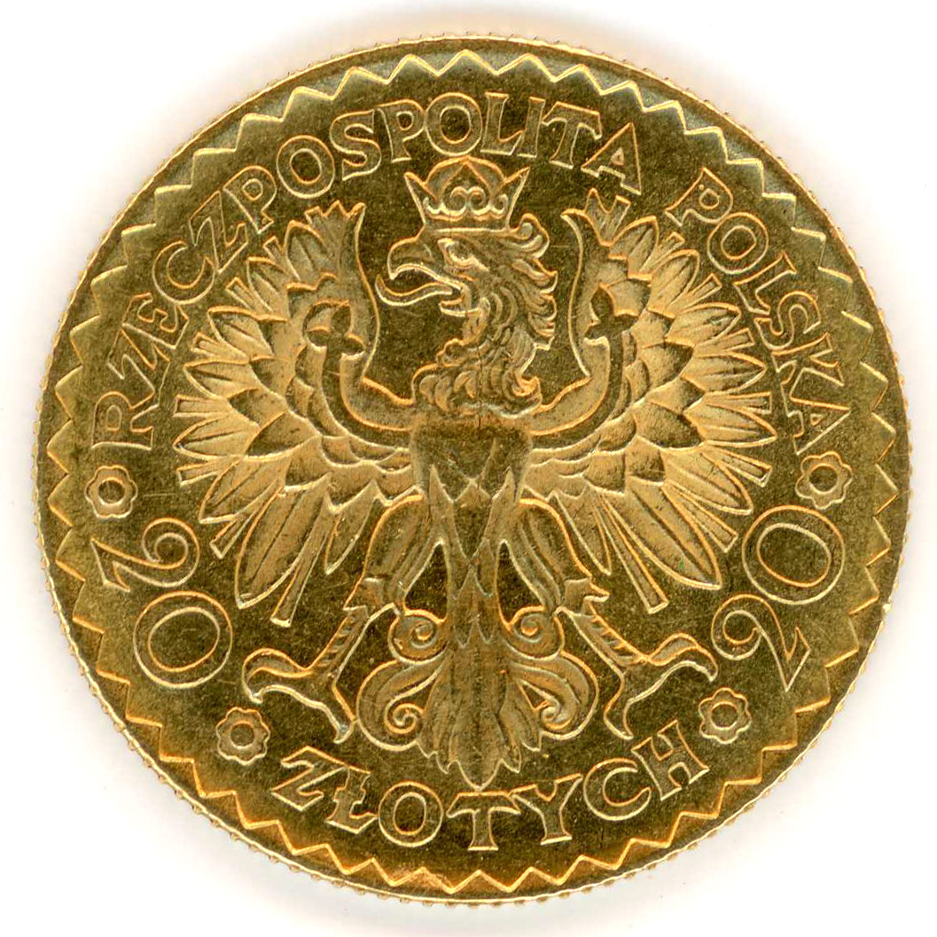 Pologne - 20 Zlotych - 1925 revers Pologne - 20 Zlotych - 1925 revers