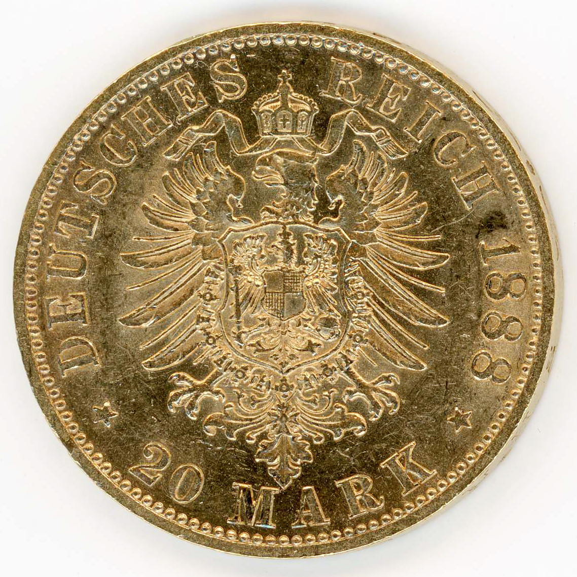 Allemagne - 20 Mark - 1888 A revers