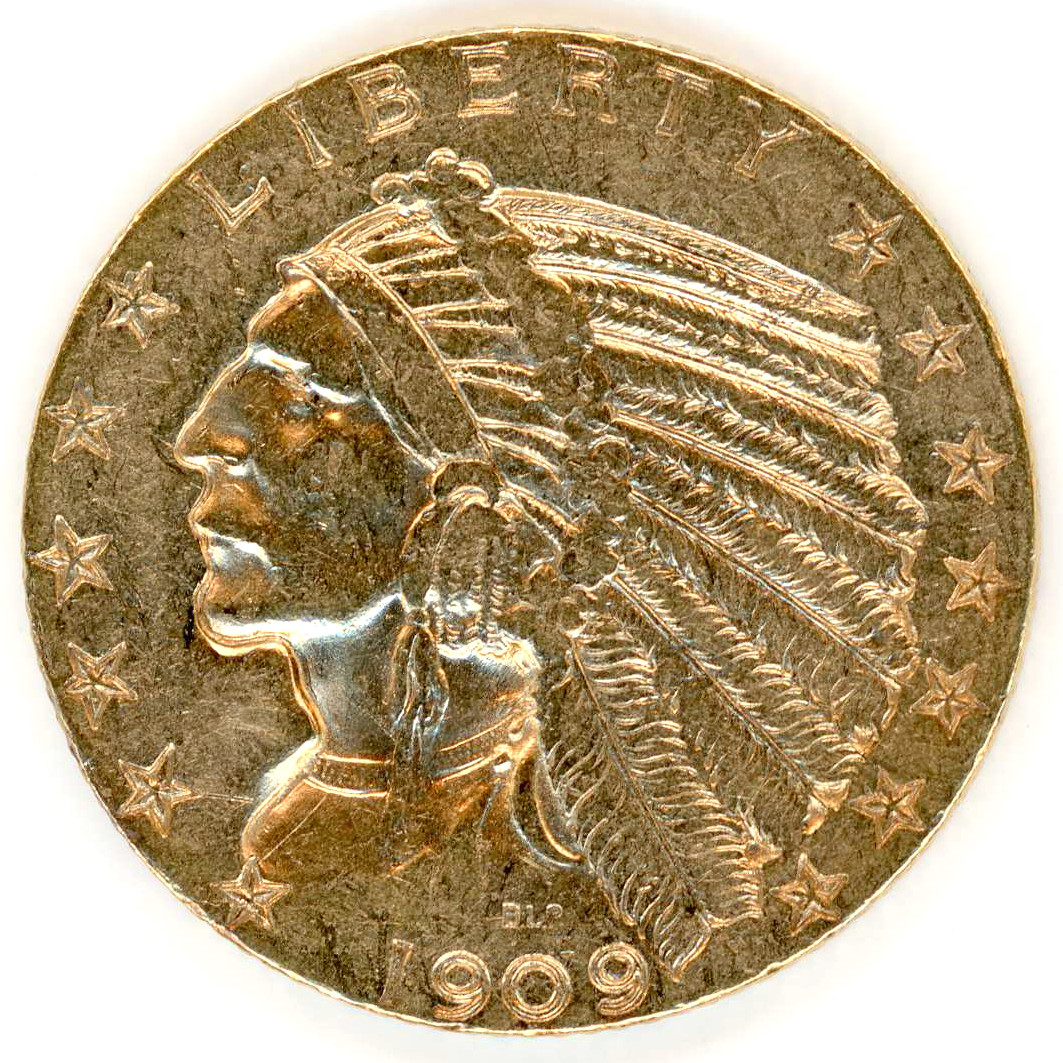 USA - 5 Dollars - 1909 D avers