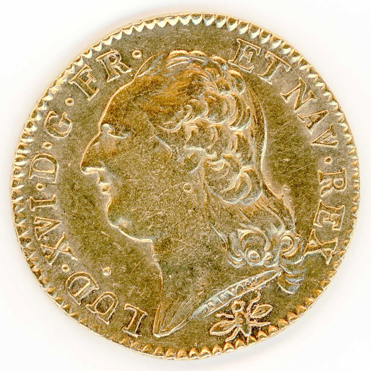 Louis XVI - Louis d’or à la tête nue – 1788 D avers