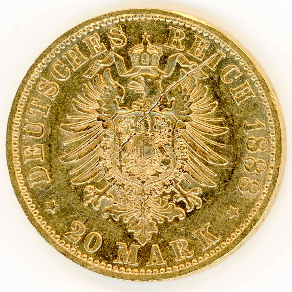 Allemagne - 20 Mark - 1888 A revers Allemagne - 20 Mark - 1888 A revers