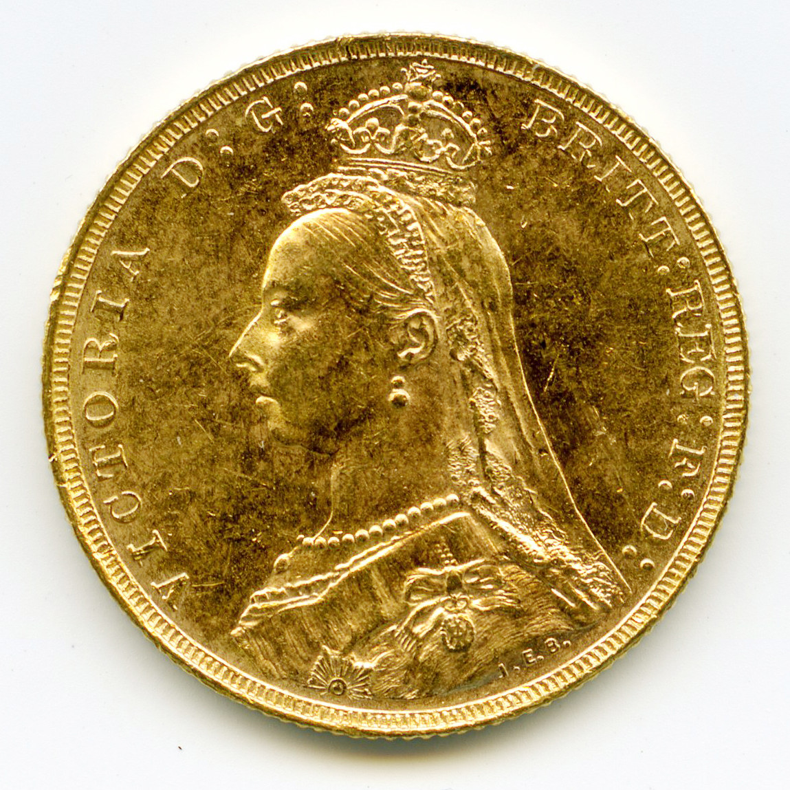 Grande Bretagne - 1 Souverain - 1890 avers Grande Bretagne - 1 Souverain - 1890 avers