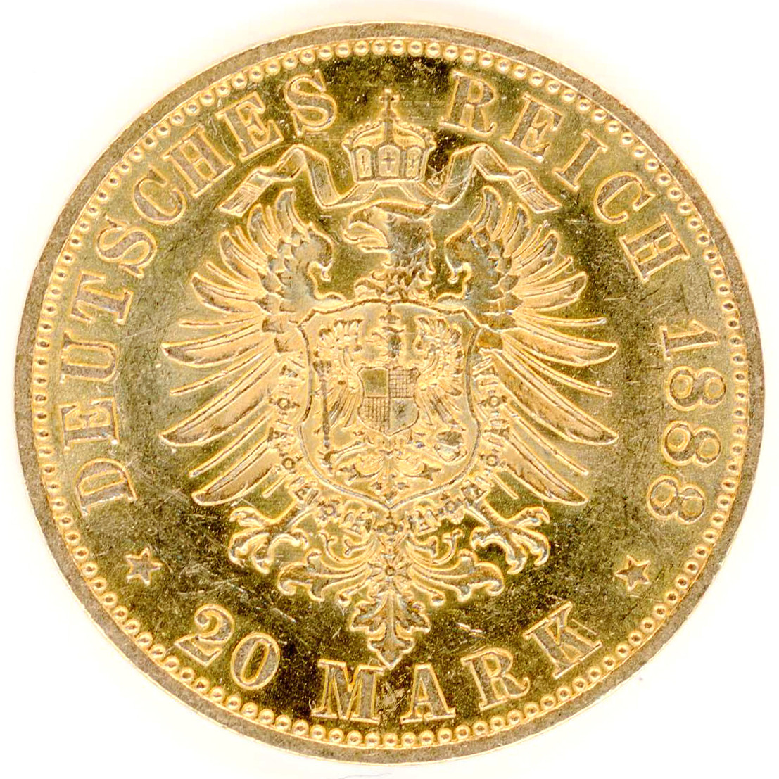 Allemagne - 20 Mark - 1888 A revers Allemagne - 20 Mark - 1888 A revers