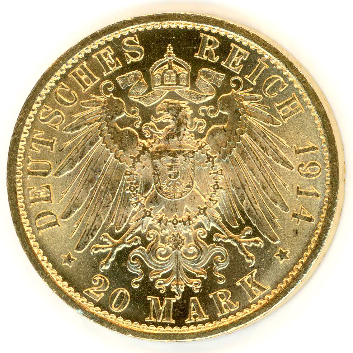 Allemagne - 20 Mark - 1914 revers Allemagne - 20 Mark - 1914 revers