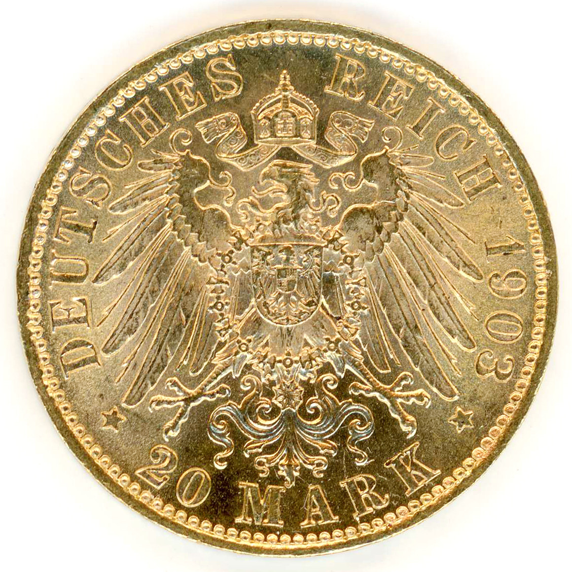 Allemagne - 20 Mark - 1903 E revers Allemagne - 20 Mark - 1903 E revers