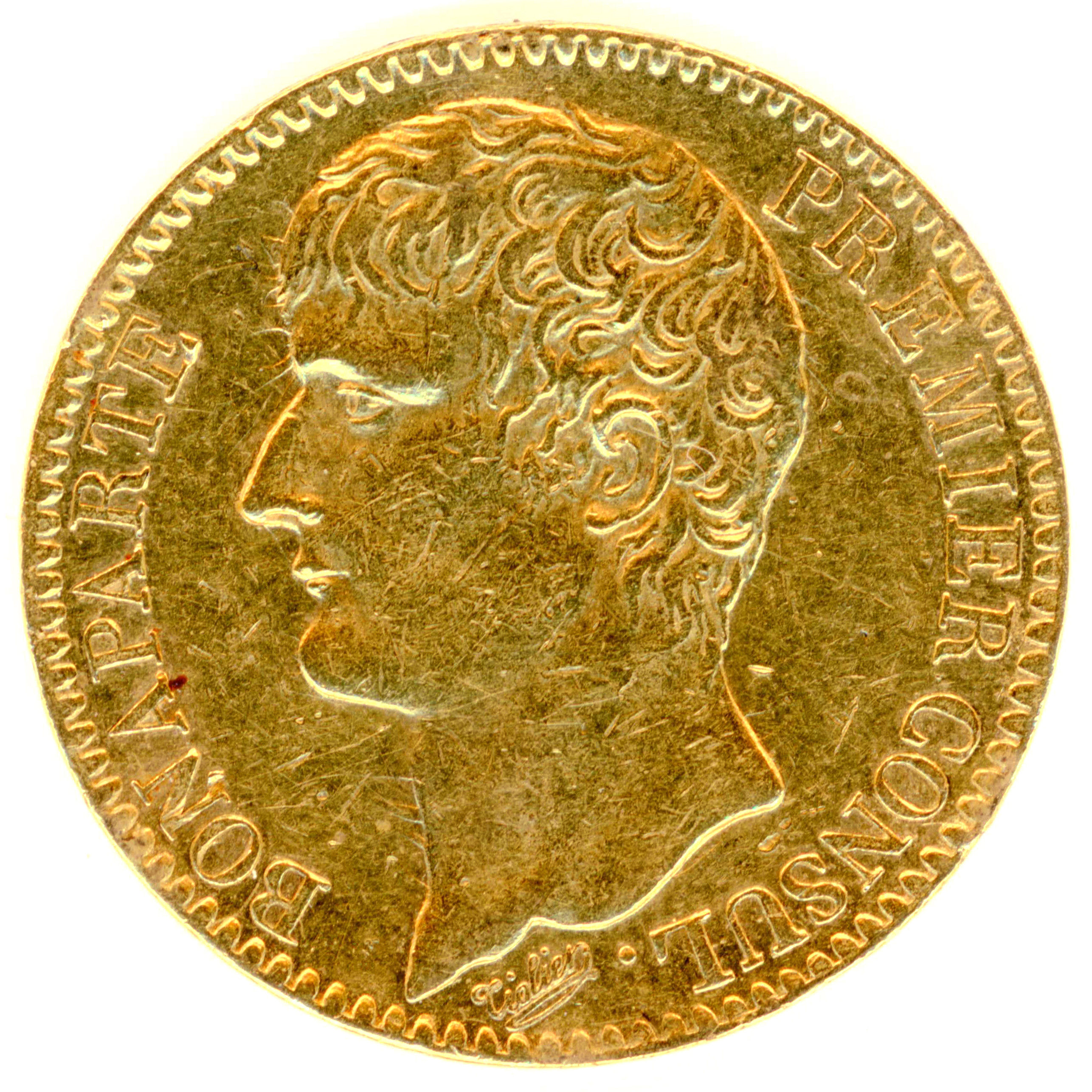 Bonaparte - 40 Francs - l'An XI A avers Bonaparte - 40 Francs - l'An XI A avers