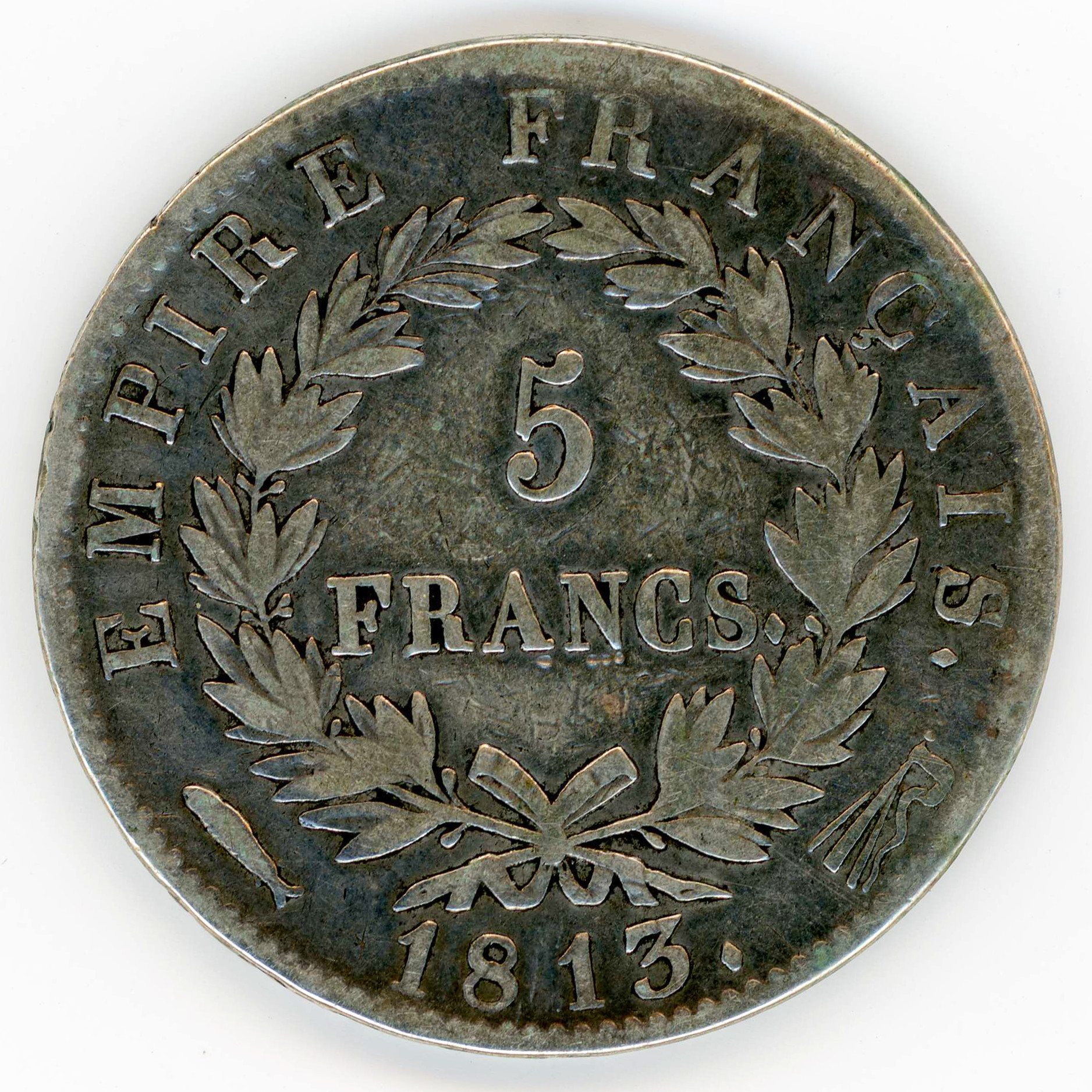 Napoléon Ier - 5 Francs - 1813 Utrecht revers