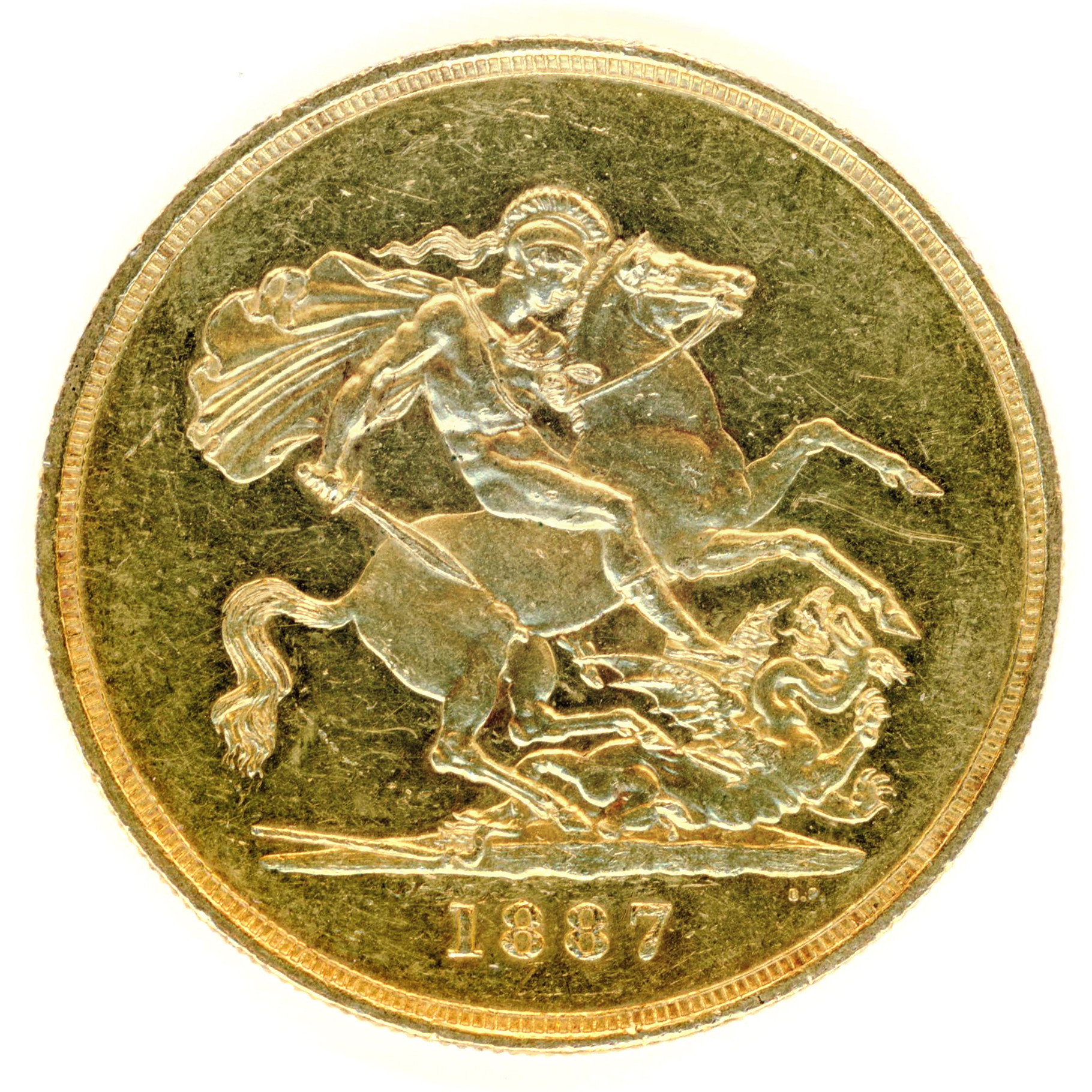 Grande-Bretagne - 5 Livres - 1887 revers Grande-Bretagne - 5 Livres - 1887 revers