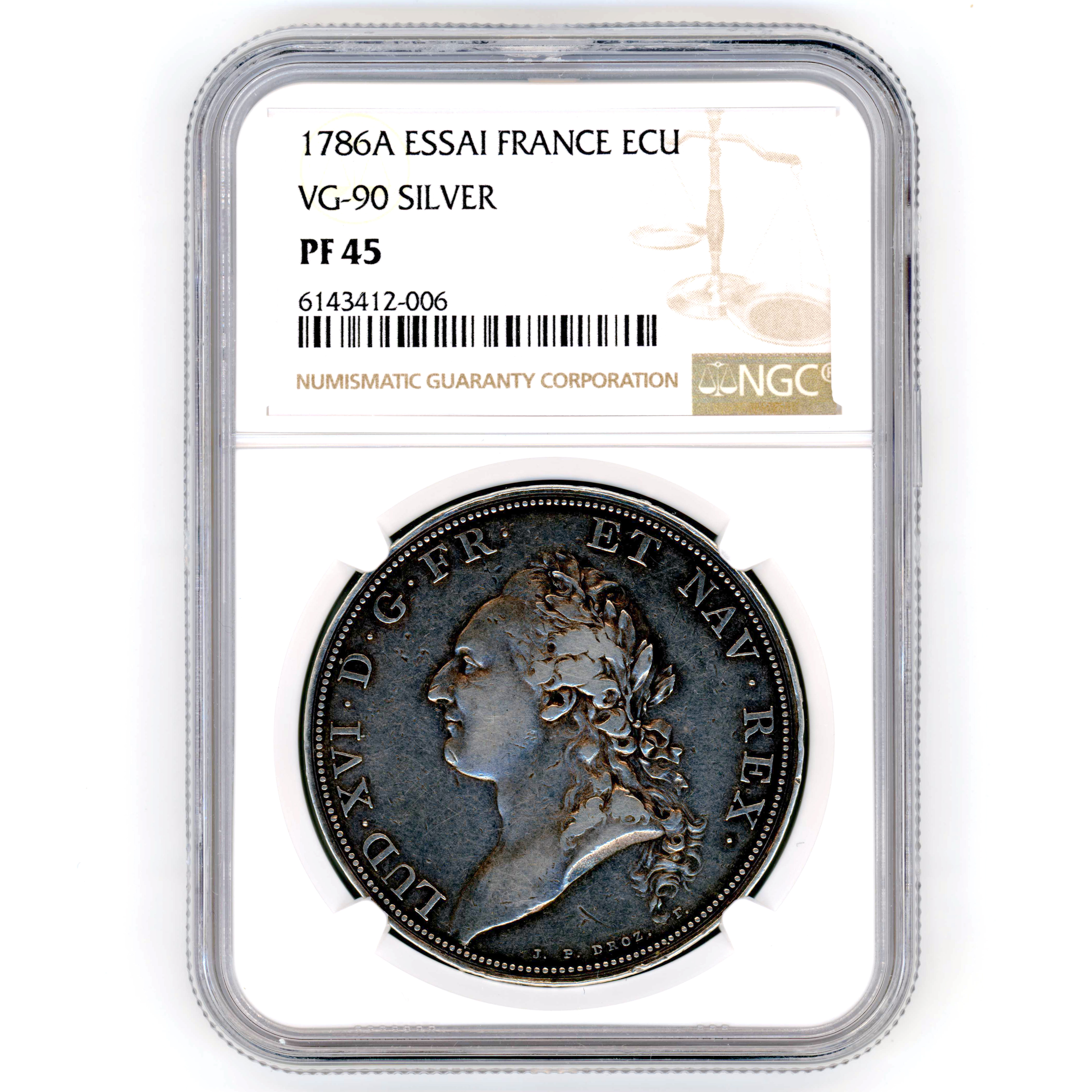 Louis XVI - Ecu de Calonne - 1786 A avers Louis XVI - Ecu de Calonne - 1786 A avers