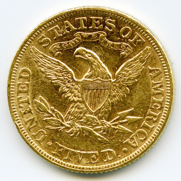 USA - 5 Dollars - 1893 revers