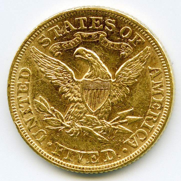USA - 5 Dollars - 1893 revers USA - 5 Dollars - 1893 revers