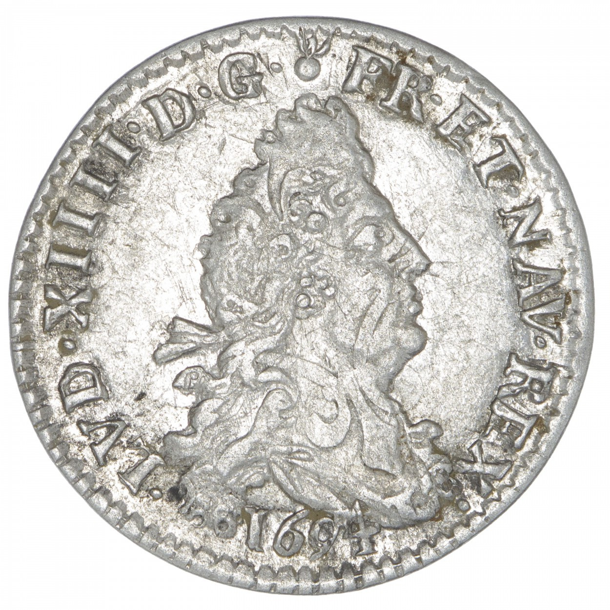 Louis XIV - Quadruple sol aux deux L - 1694 - AA avers Louis XIV - Quadruple sol aux deux L - 1694 - AA avers