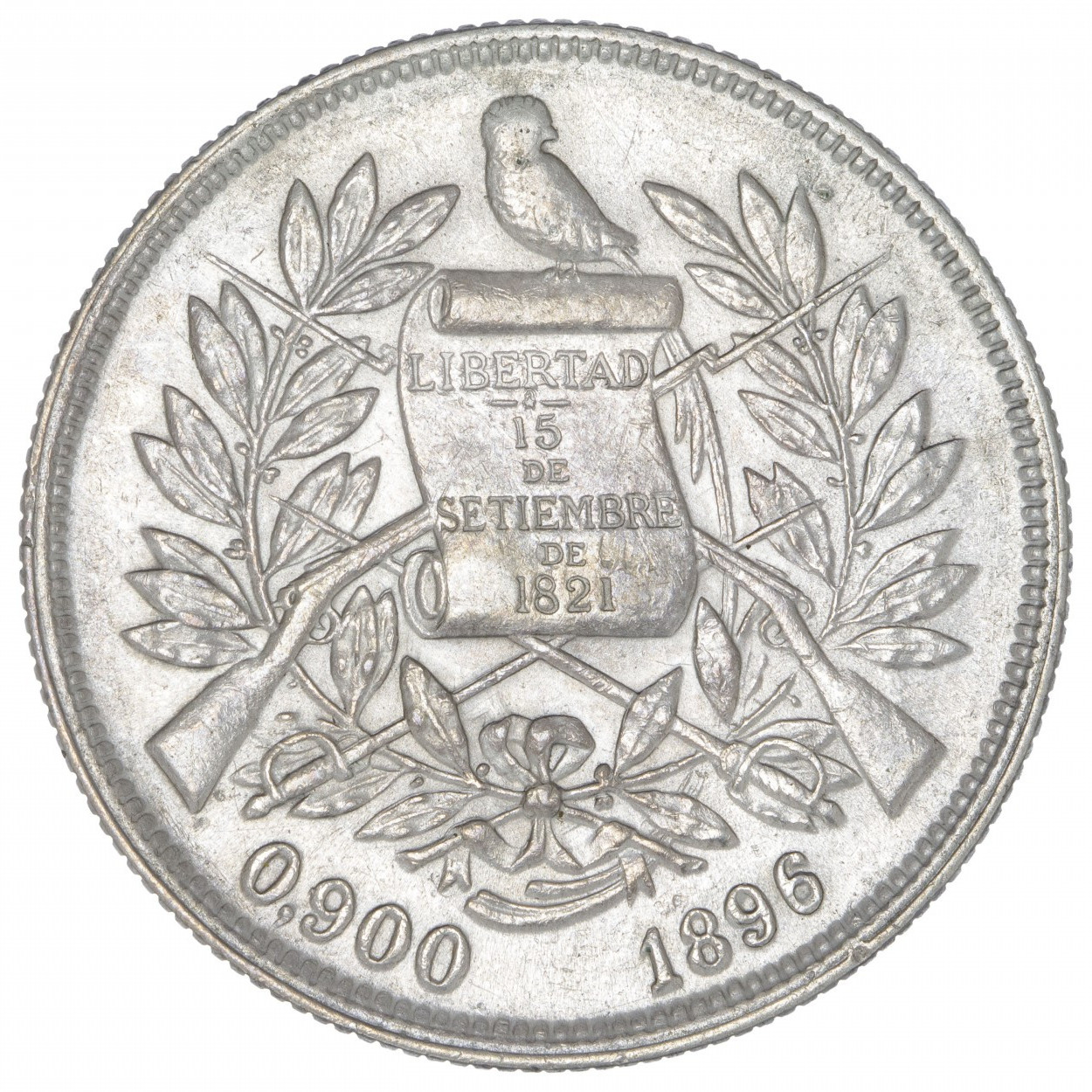 Guatemala - Un peso - 1896 revers