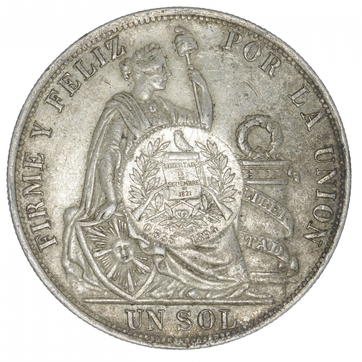 Guatemala - 1 Peso - Contremarqué revers Guatemala - 1 Peso - Contremarqué revers