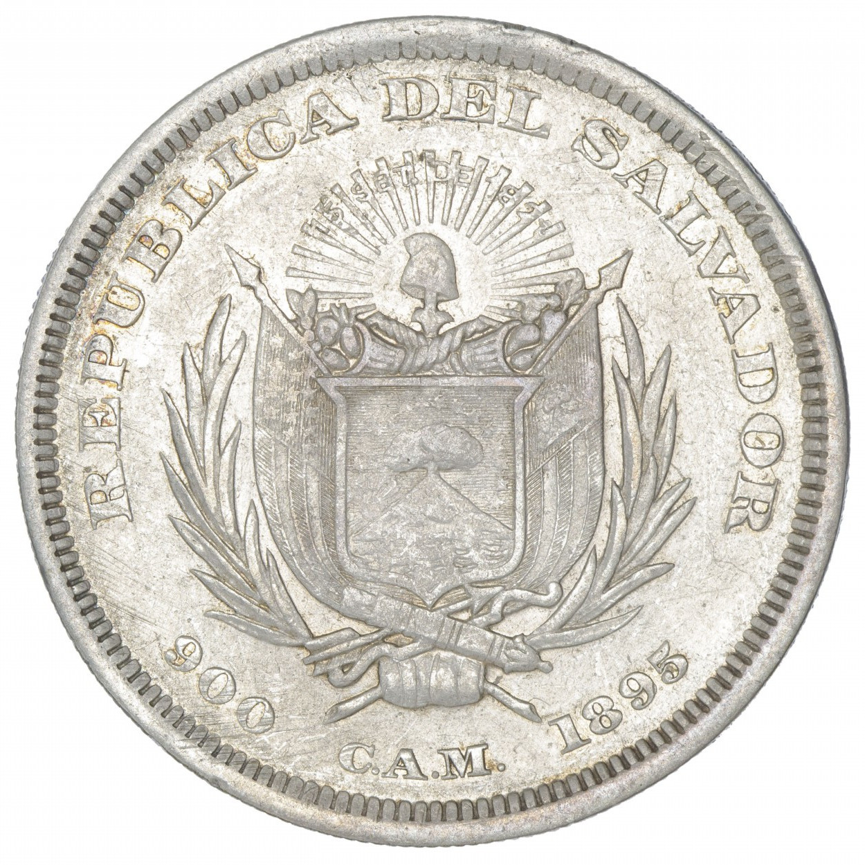 Salvador - Un peso - 1895 revers