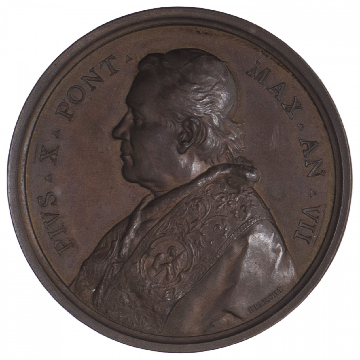 Vatican - Pio X - Médaille en bronze - 1910 avers Vatican - Pio X - Médaille en bronze - 1910 avers