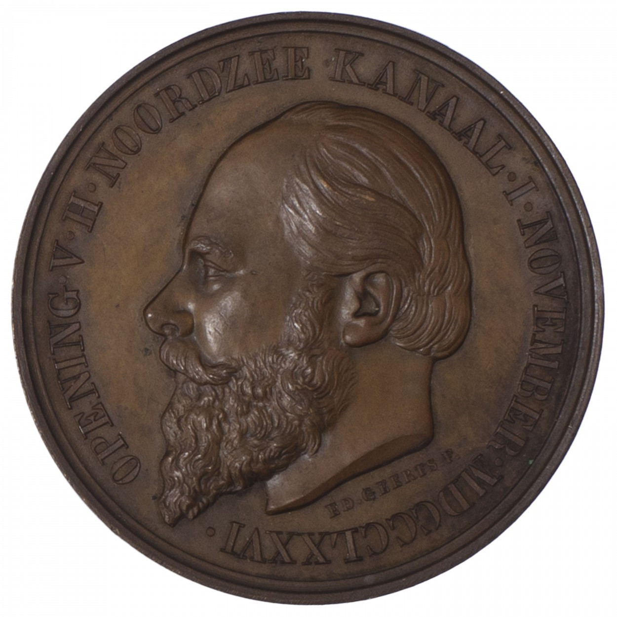 Pays Bas - Guillaume III - Médaille en cuivre  avers