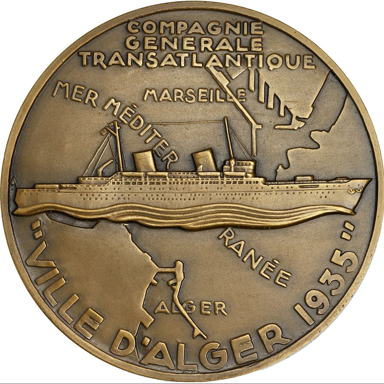 Compagnie Générale Transatlantique - 1935 revers