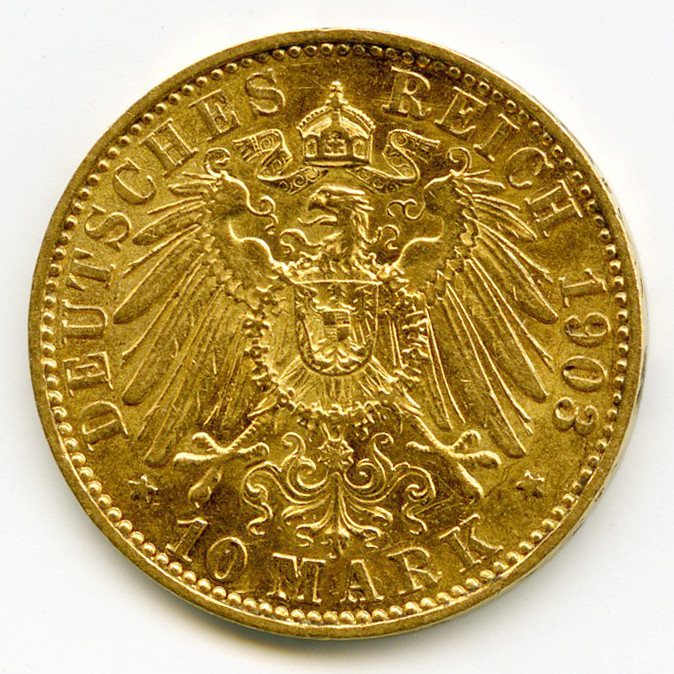 Allemagne - 10 Mark - 1903 A revers