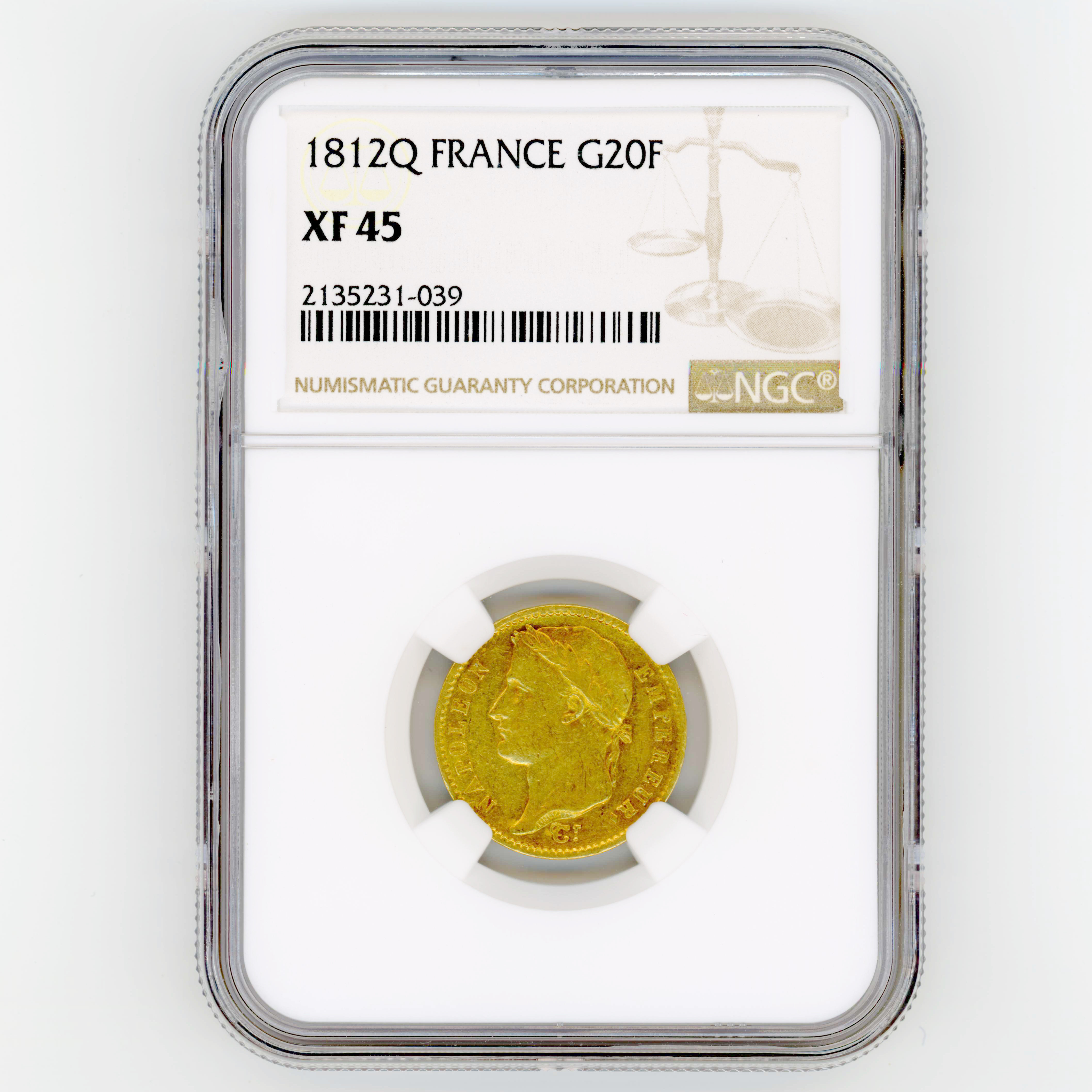Napoléon Ier - 20 Francs - 1812 Q avers