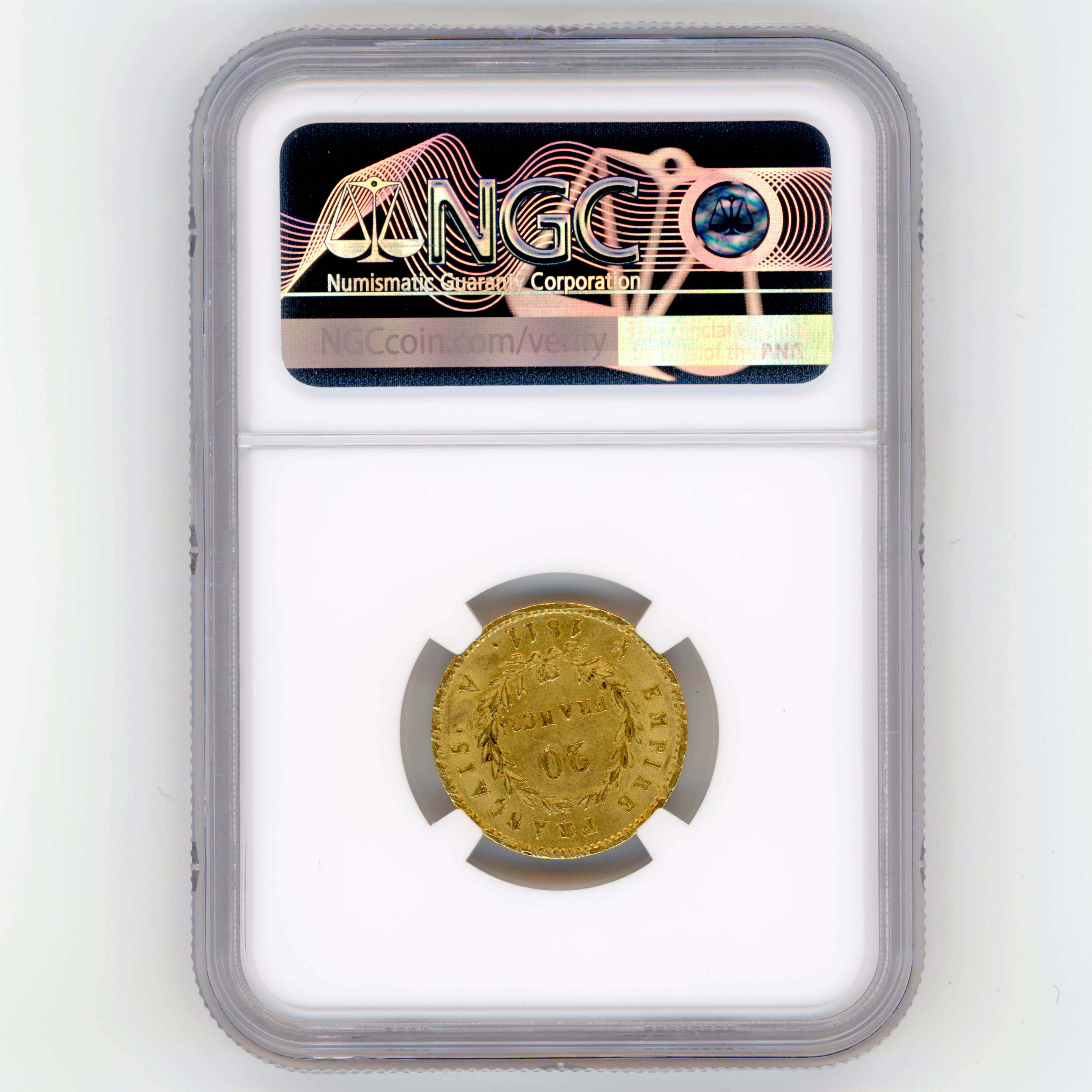 Napoléon Ier - 20 Francs - 1811 A revers Napoléon Ier - 20 Francs - 1811 A revers