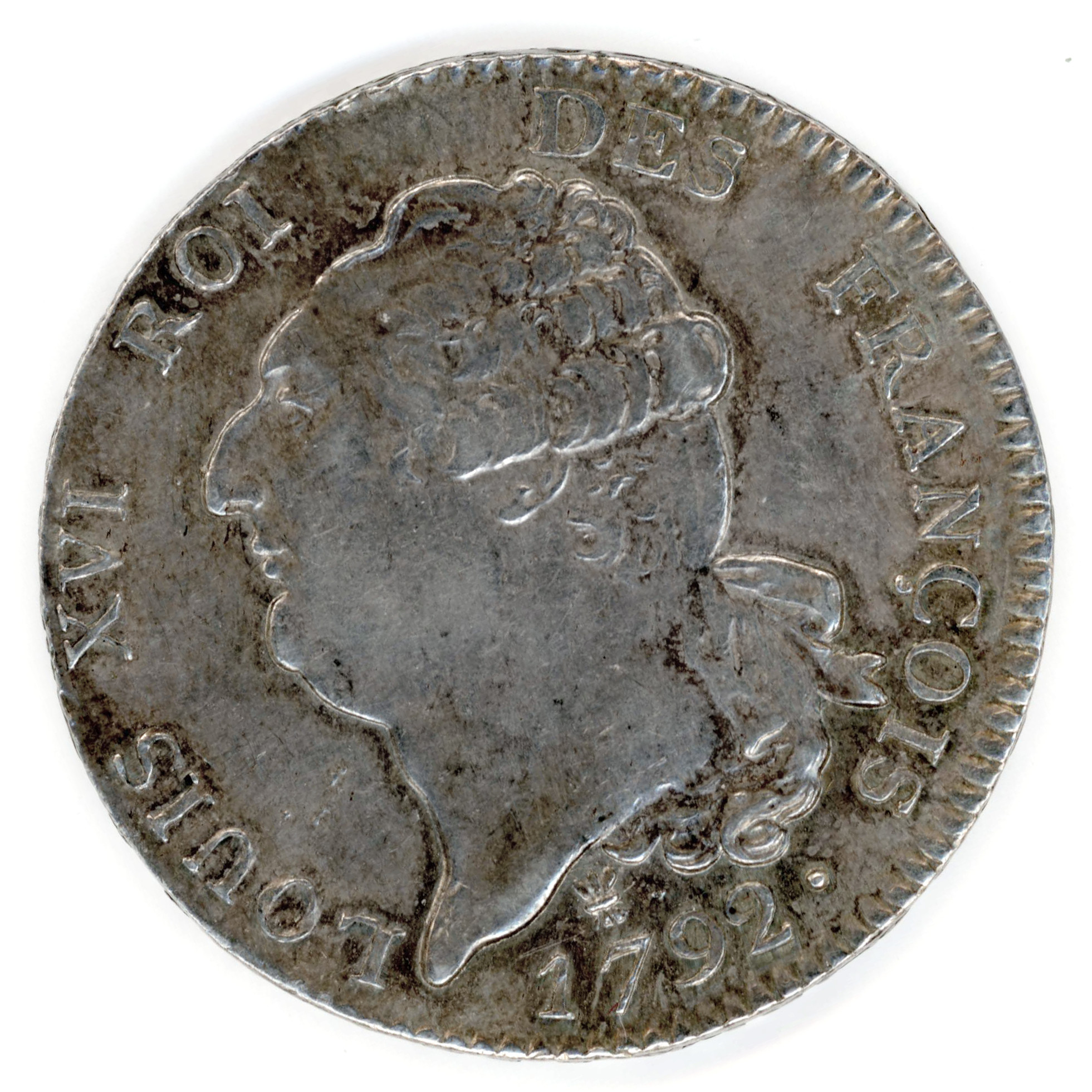 Louis XVI - Écu constitutionnel - 1792 Limoges avers Louis XVI - Écu constitutionnel - 1792 Limoges avers