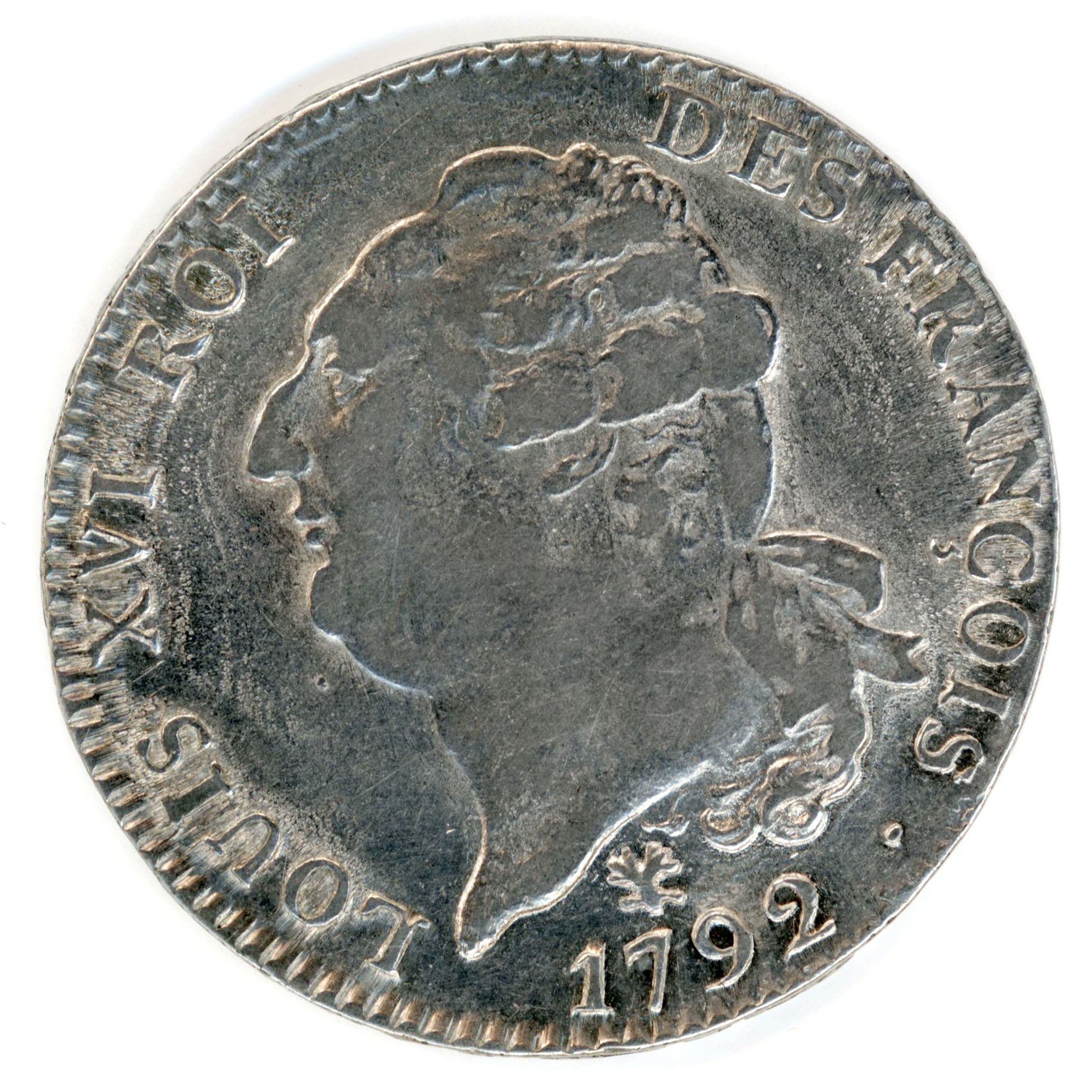 Louis XVI - Écu constitutionnel - 1792 - Bayonne avers Louis XVI - Écu constitutionnel - 1792 - Bayonne avers