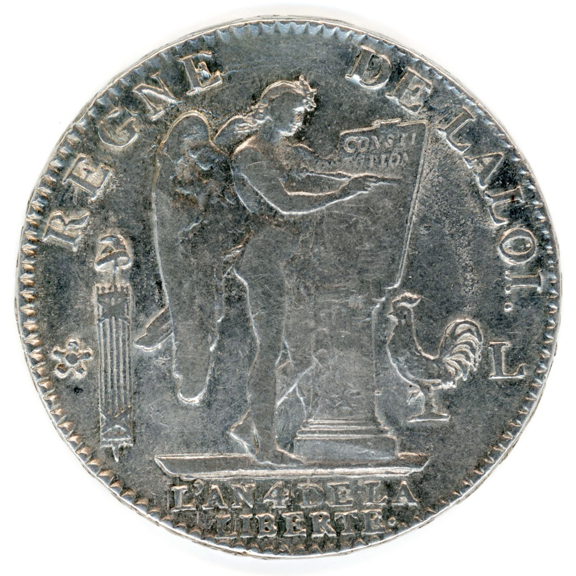 Louis XVI - Écu constitutionnel - 1792 - Bayonne revers Louis XVI - Écu constitutionnel - 1792 - Bayonne revers