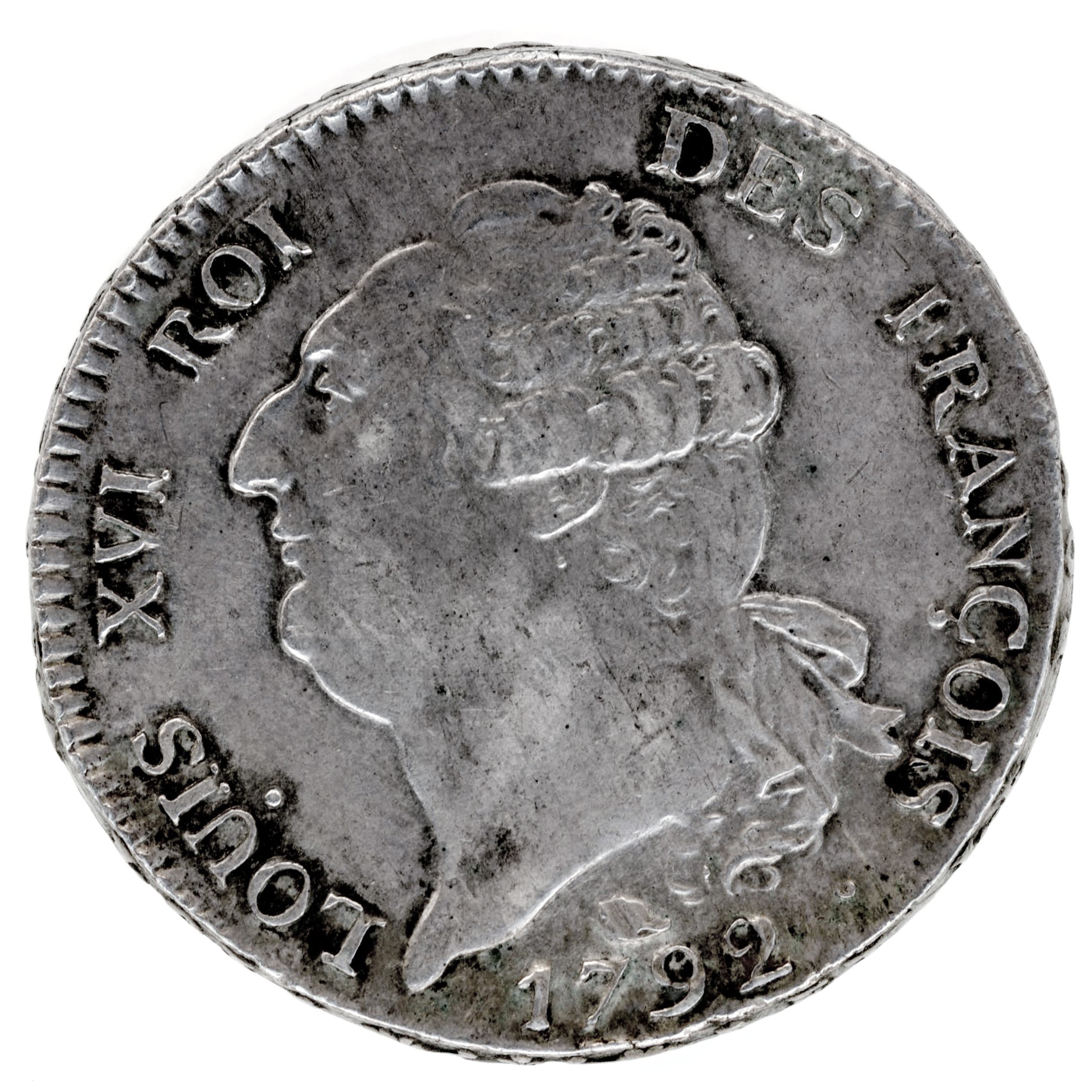 Louis XVI - Écu constitutionnel - 1792 Toulouse avers Louis XVI - Écu constitutionnel - 1792 Toulouse avers