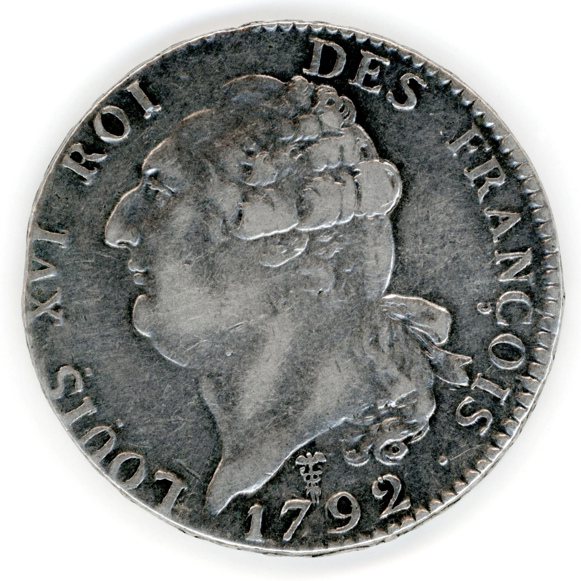Louis XVI - Écu constitutionnel - 1792 - Bordeaux avers Louis XVI - Écu constitutionnel - 1792 - Bordeaux avers