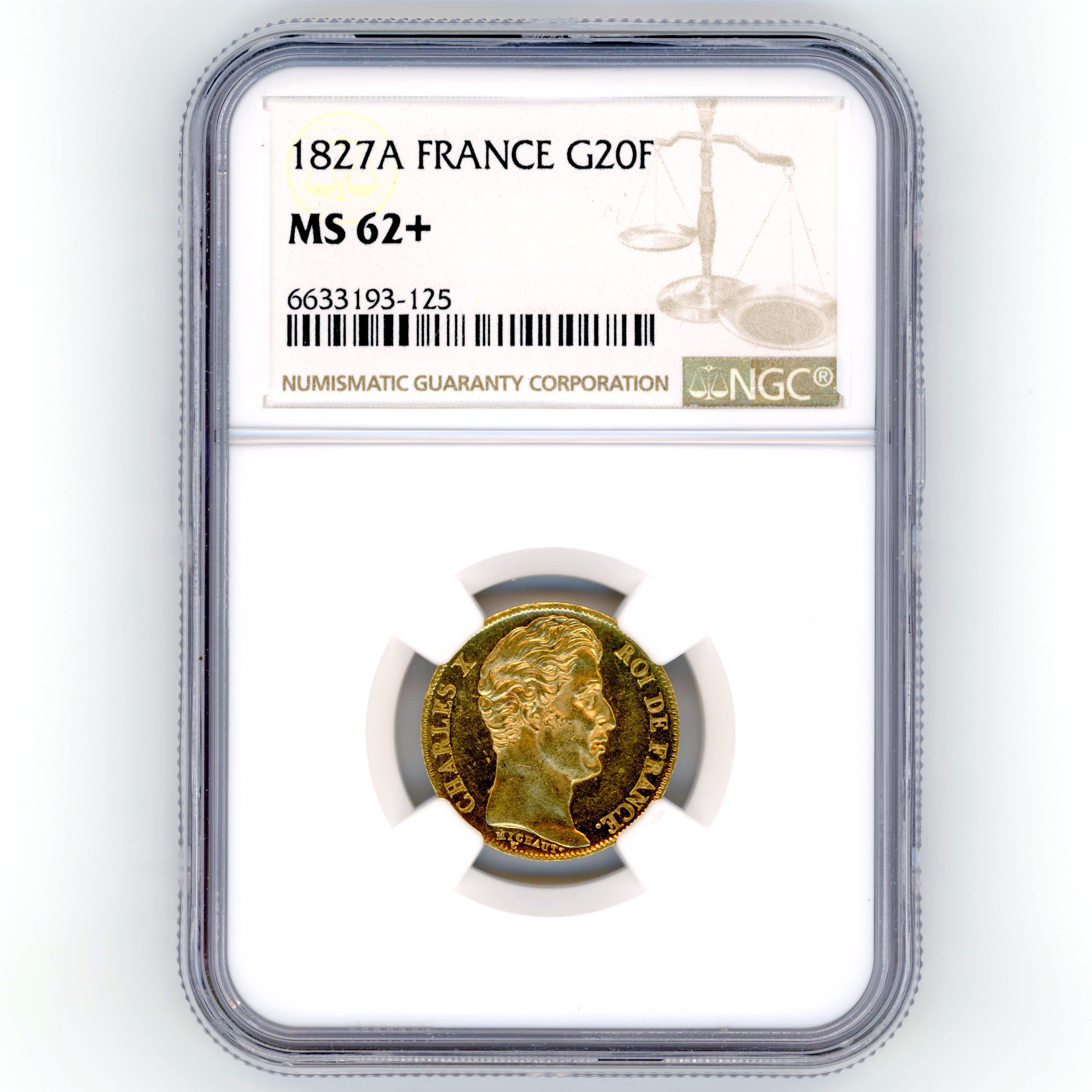 Charles X - 20 Francs - 1827 - Paris avers Charles X - 20 Francs - 1827 - Paris avers