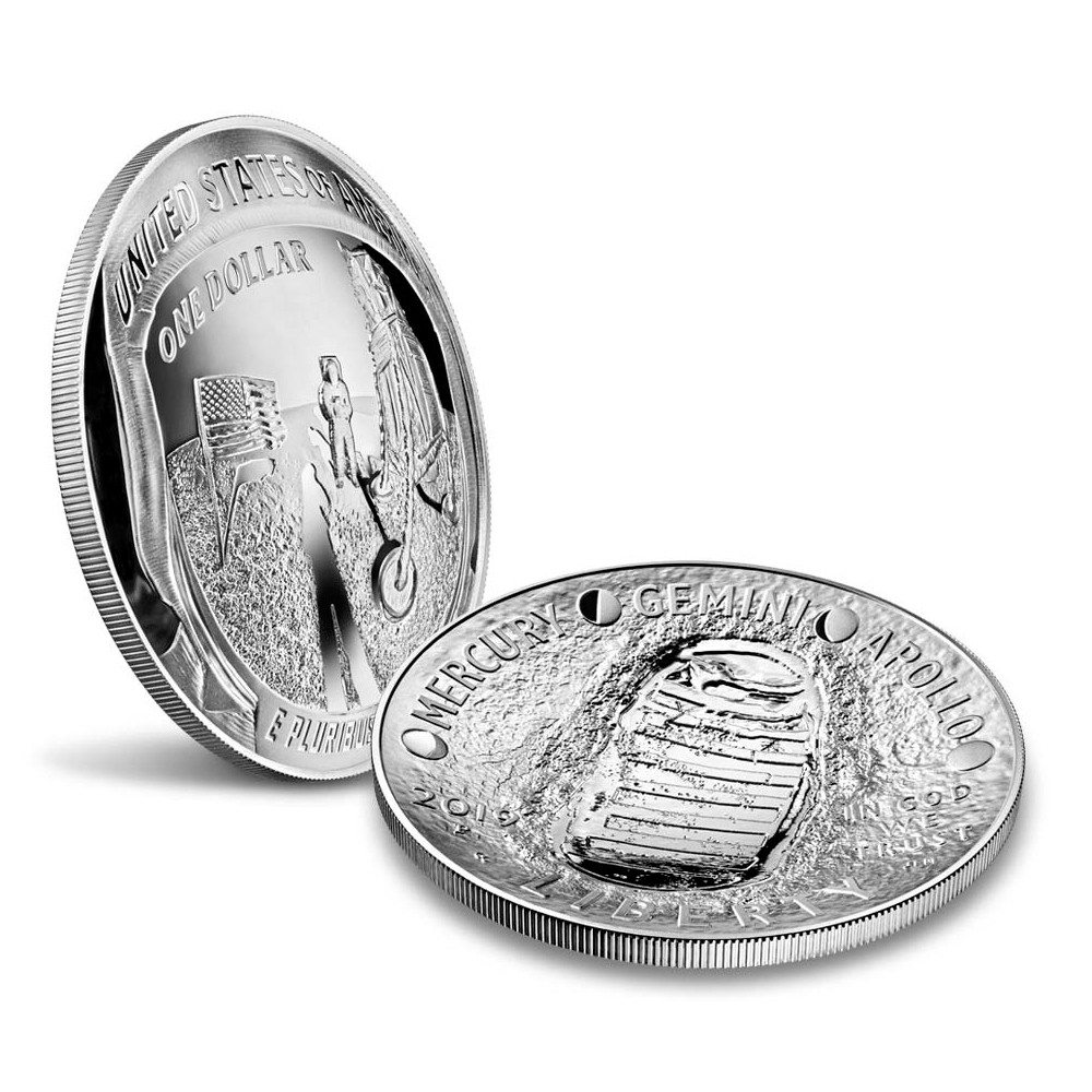 USA - Dollar - APOLLO 11 - 2019 - 5 OZ Argent avers