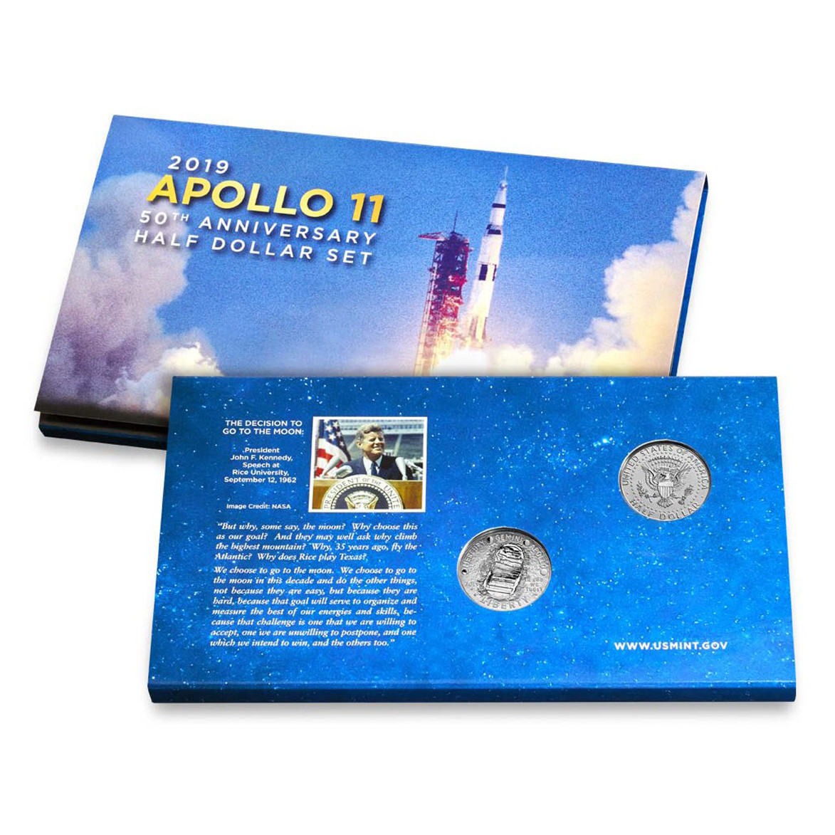 USA - APOLLO 11 - Set Half Dollar - 2019 revers