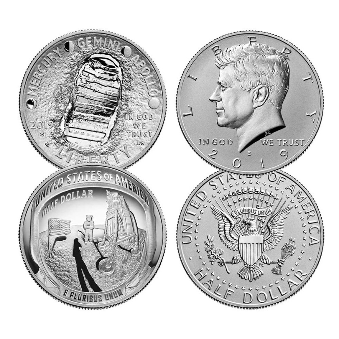 USA - APOLLO 11 - Set Half Dollar - 2019 avers