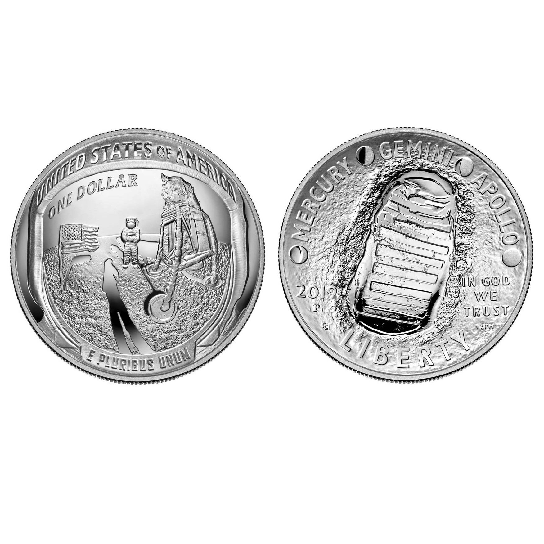 USA - 1 Dollar - APOLLO 11 - 2019 avers