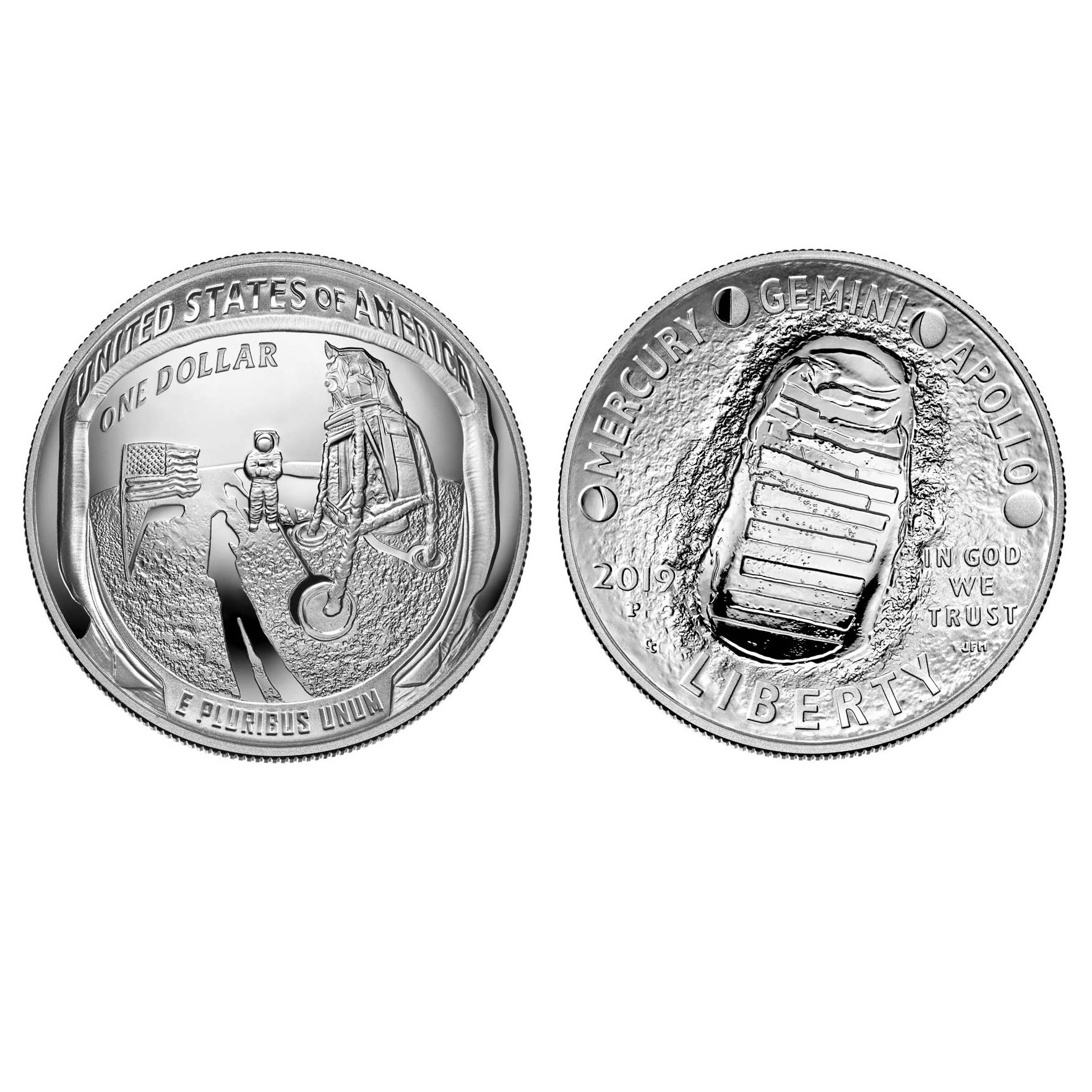 USA - 1 Dollar - APOLLO 11 - 2019 avers