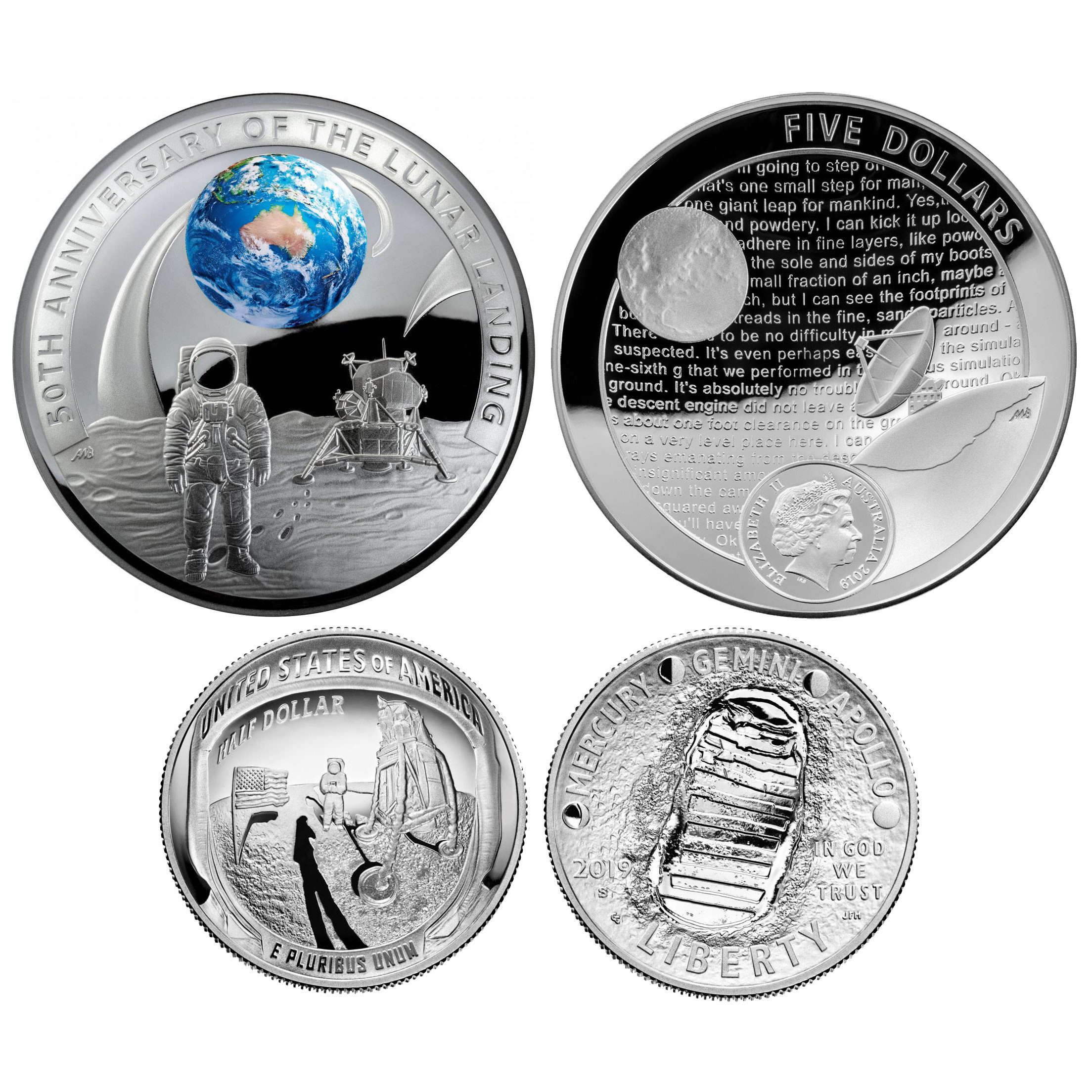 Australie - Coffret - Apollo 11 - 2019 avers Australie - Coffret - Apollo 11 - 2019 avers