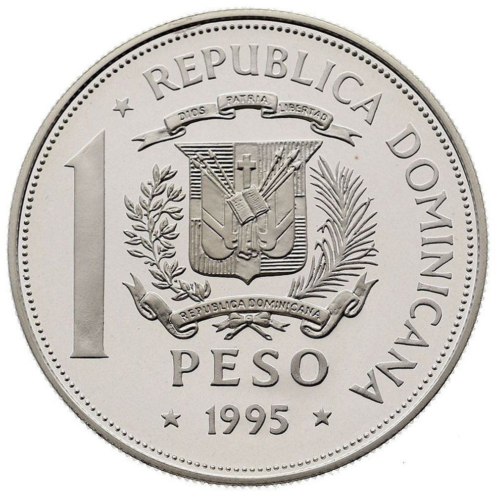 République Dominicaine - 1 Peso - 1995 avers
