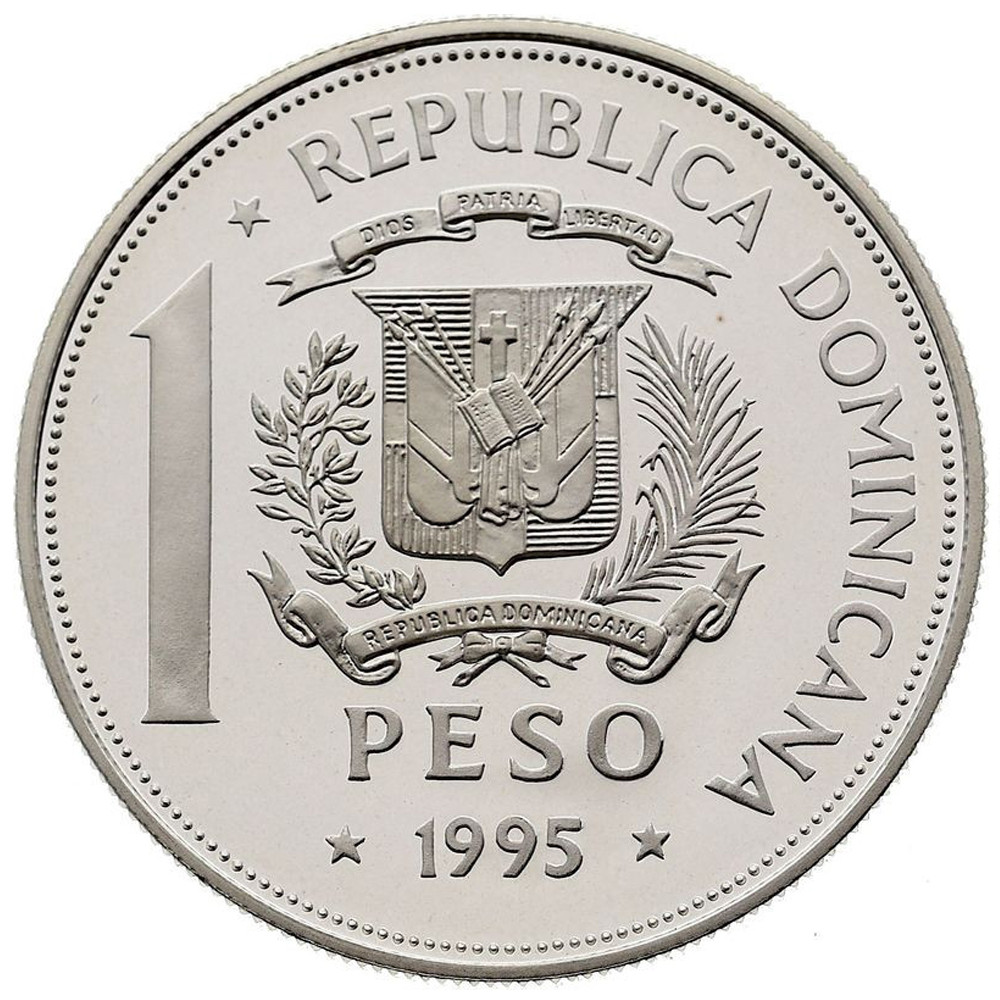 République Dominicaine - 1 Peso - 1995 avers République Dominicaine - 1 Peso - 1995 avers