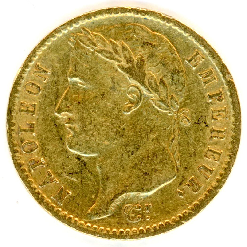 Napoléon Ier - 20 Francs - 1814 A avers Napoléon Ier - 20 Francs - 1814 A avers