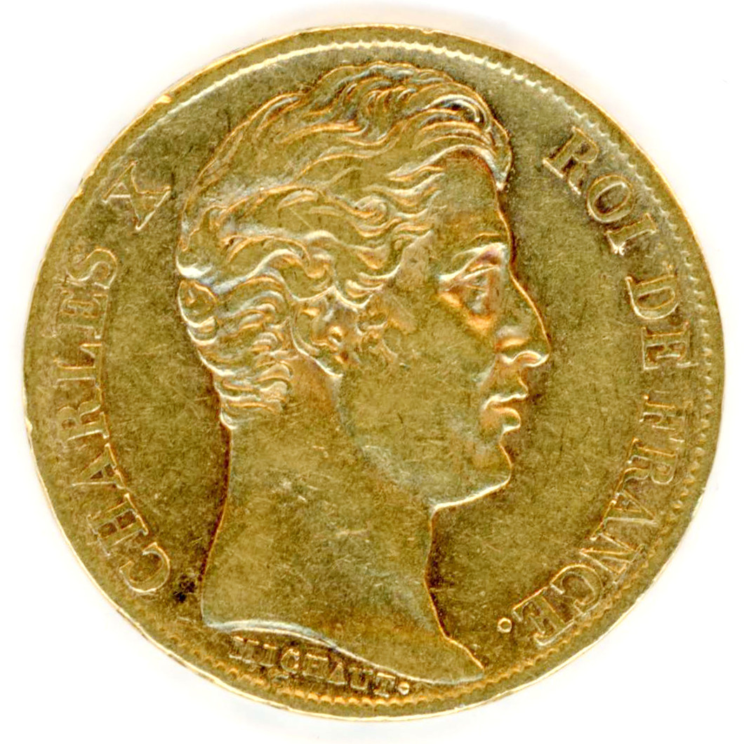 Charles X - 20 Francs - 1825 A avers Charles X - 20 Francs - 1825 A avers