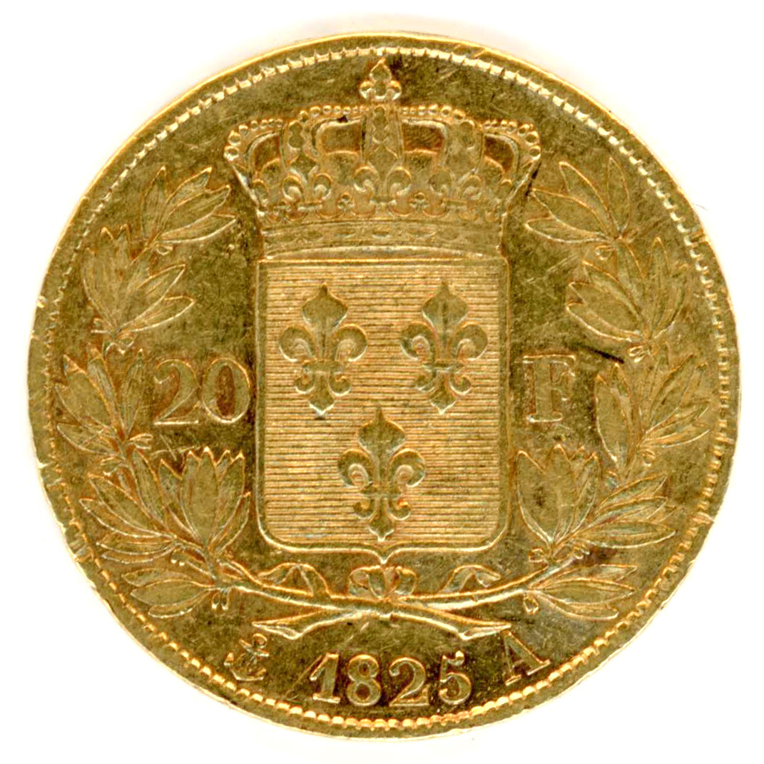 Charles X - 20 Francs - 1825 A revers Charles X - 20 Francs - 1825 A revers