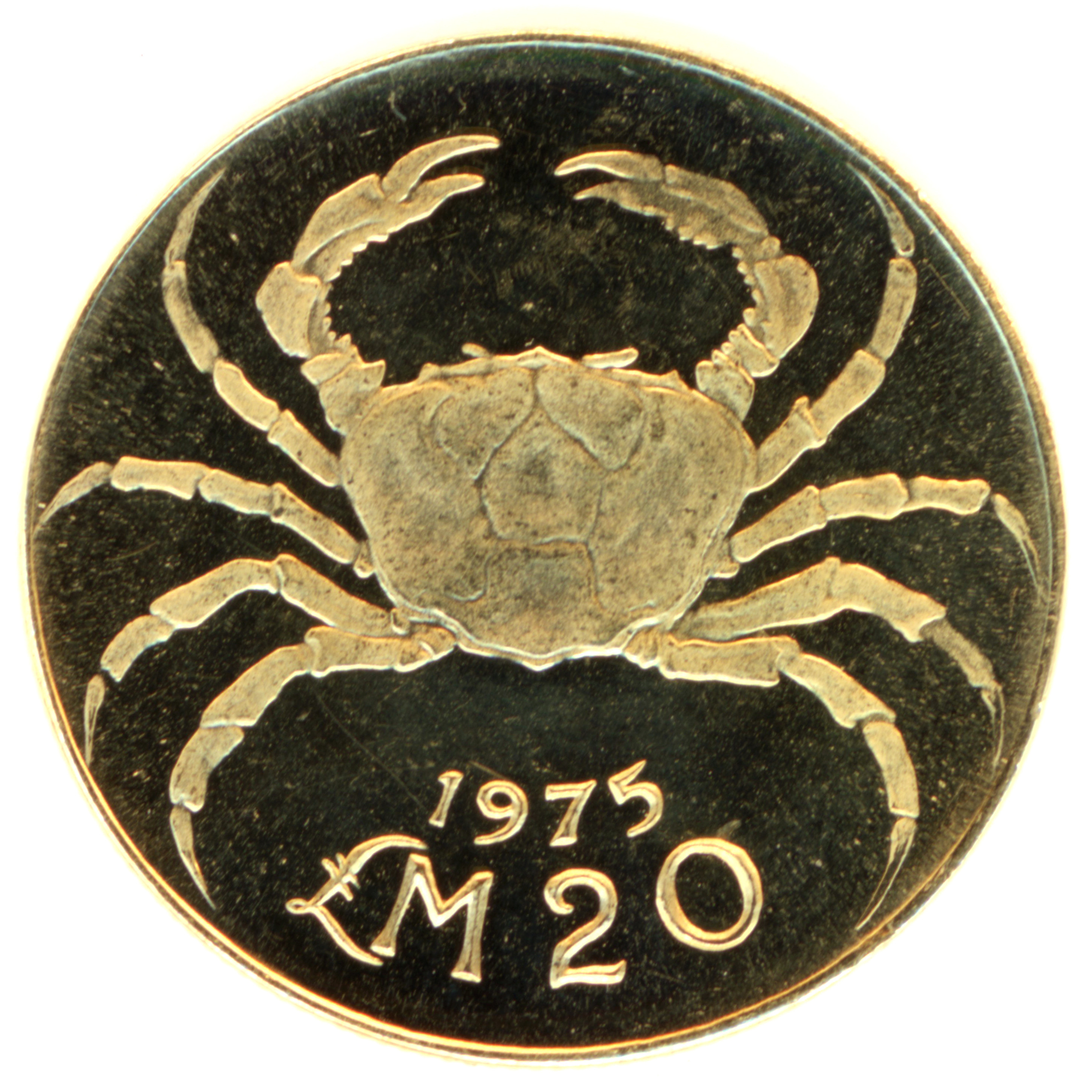 Malte - 20 Pounds - 1975 revers Malte - 20 Pounds - 1975 revers