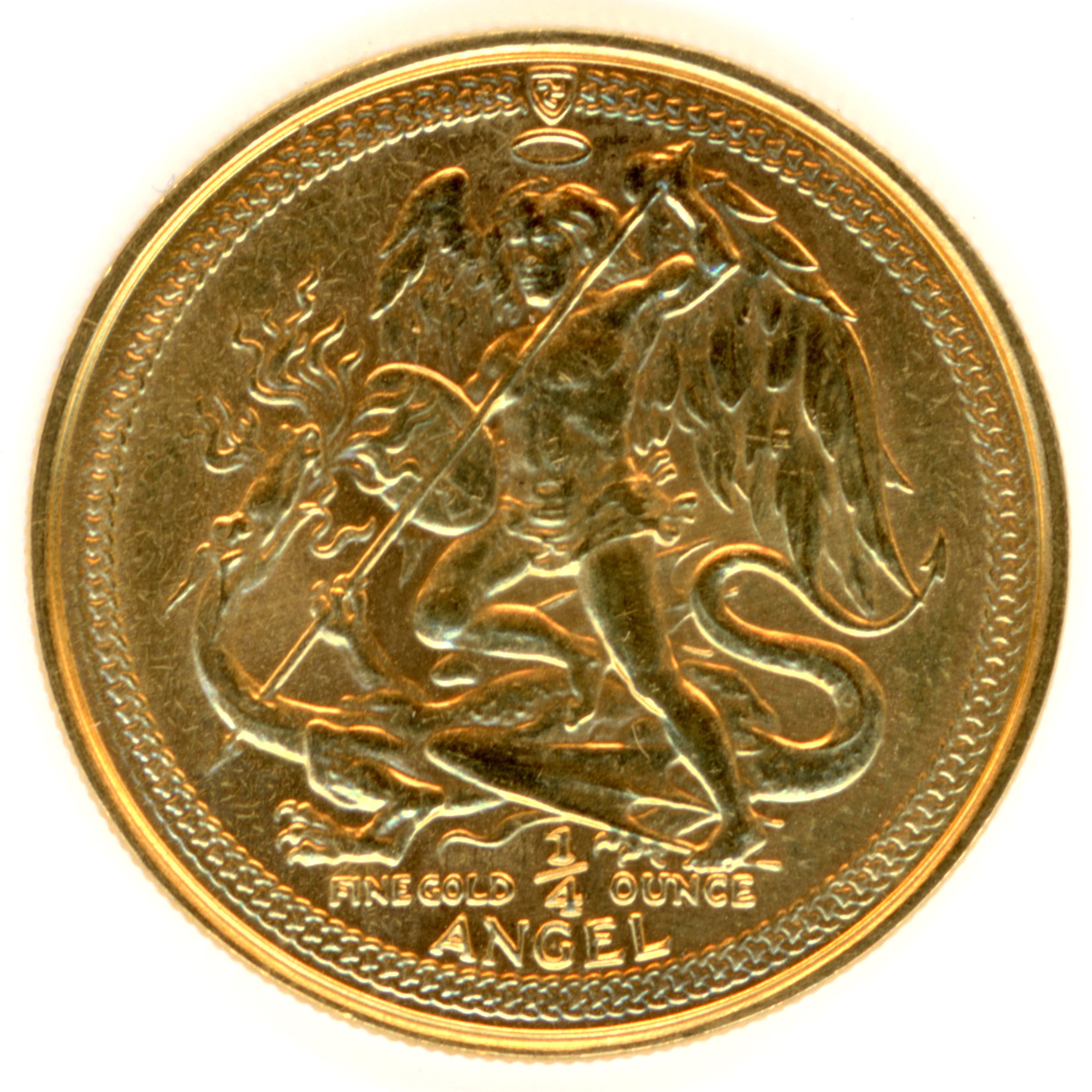 Isle de Man - 1/4 Angel - 1985 revers