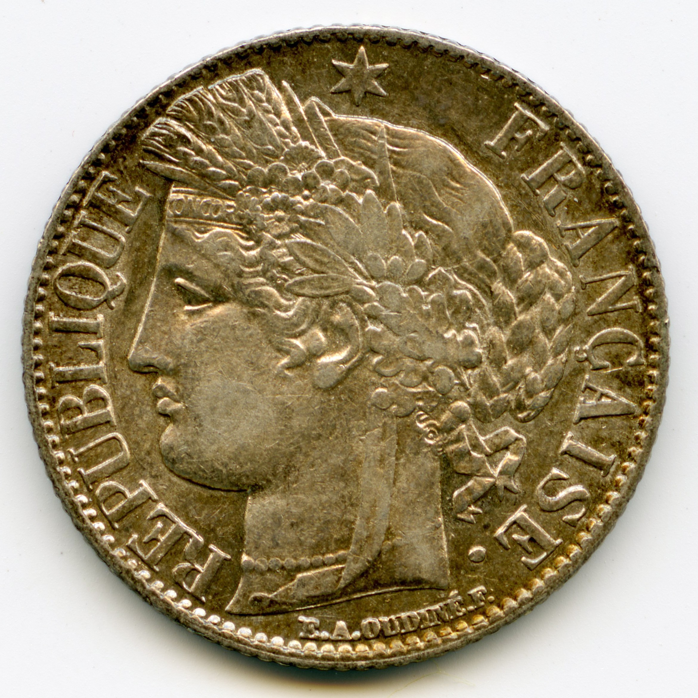 Cérès - 1 Franc - 1888 A avers Cérès - 1 Franc - 1888 A avers