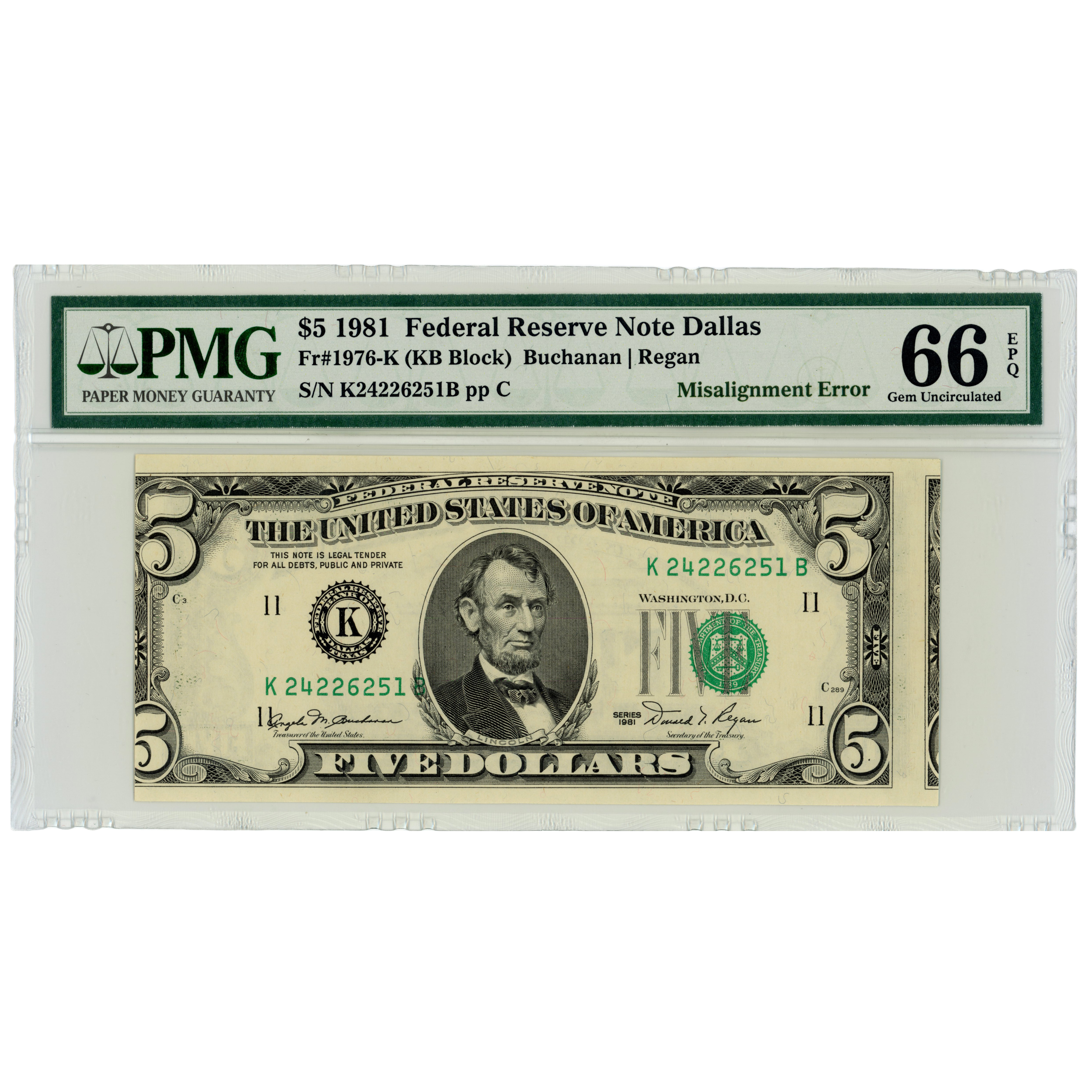 USA - 5 Dollars - 1981 avers