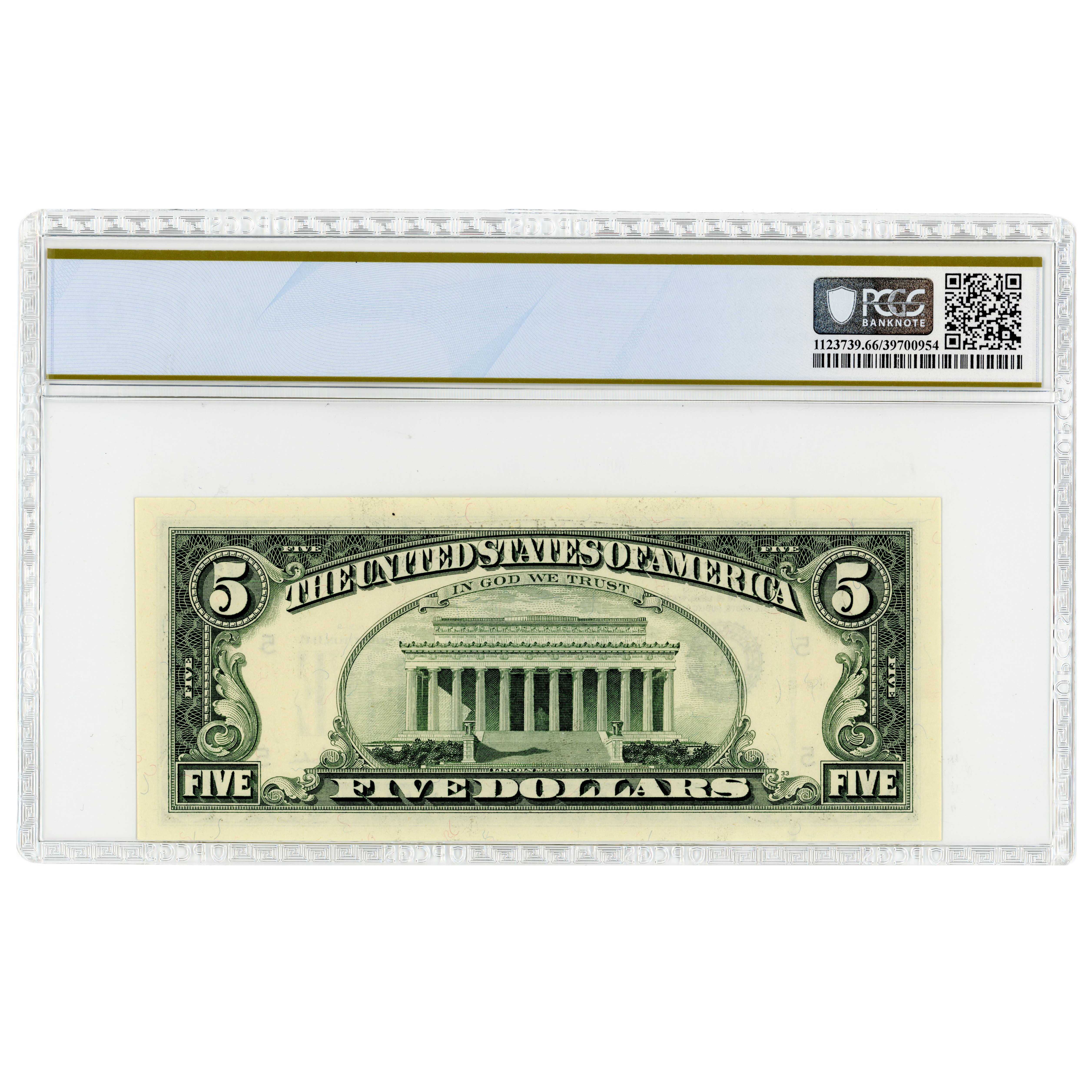USA - 5 Dollars - 1995 revers