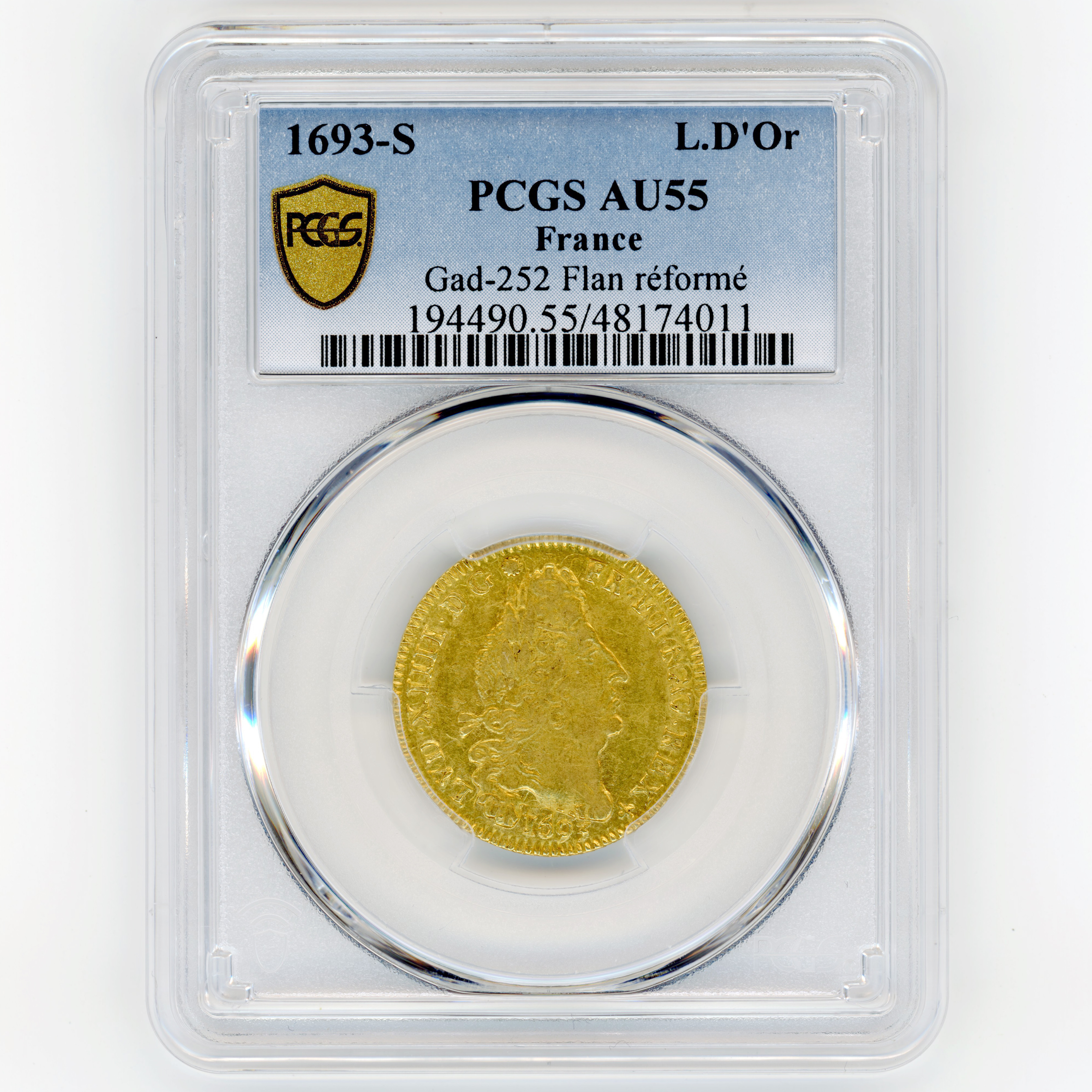 Louis XIV - Louis d’or aux quatre L - 1693 S avers