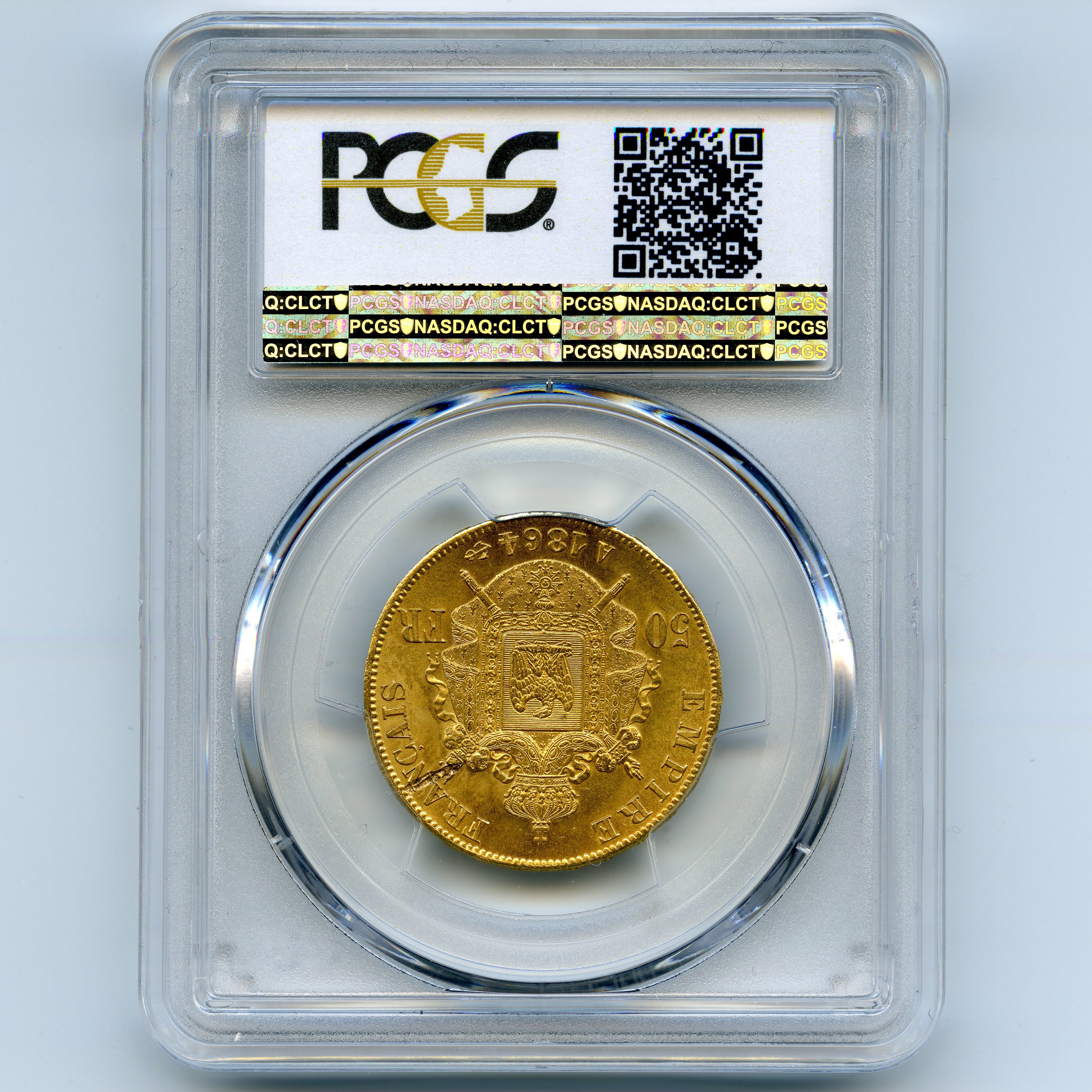 Napoléon III - 50 Francs - 1864 A revers Napoléon III - 50 Francs - 1864 A revers