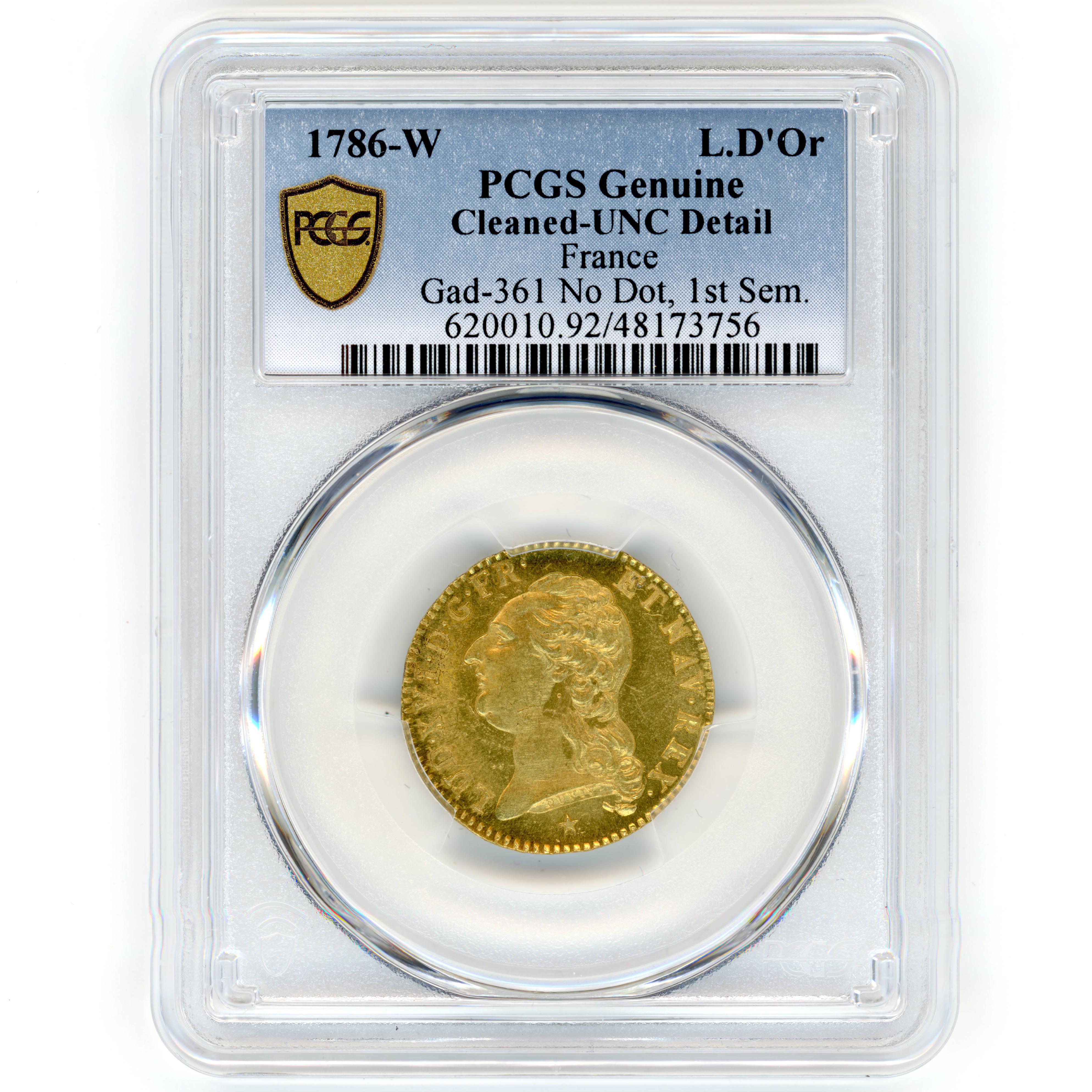 Louis XVI - Louis d'Or - 1786 W avers Louis XVI - Louis d'Or - 1786 W avers
